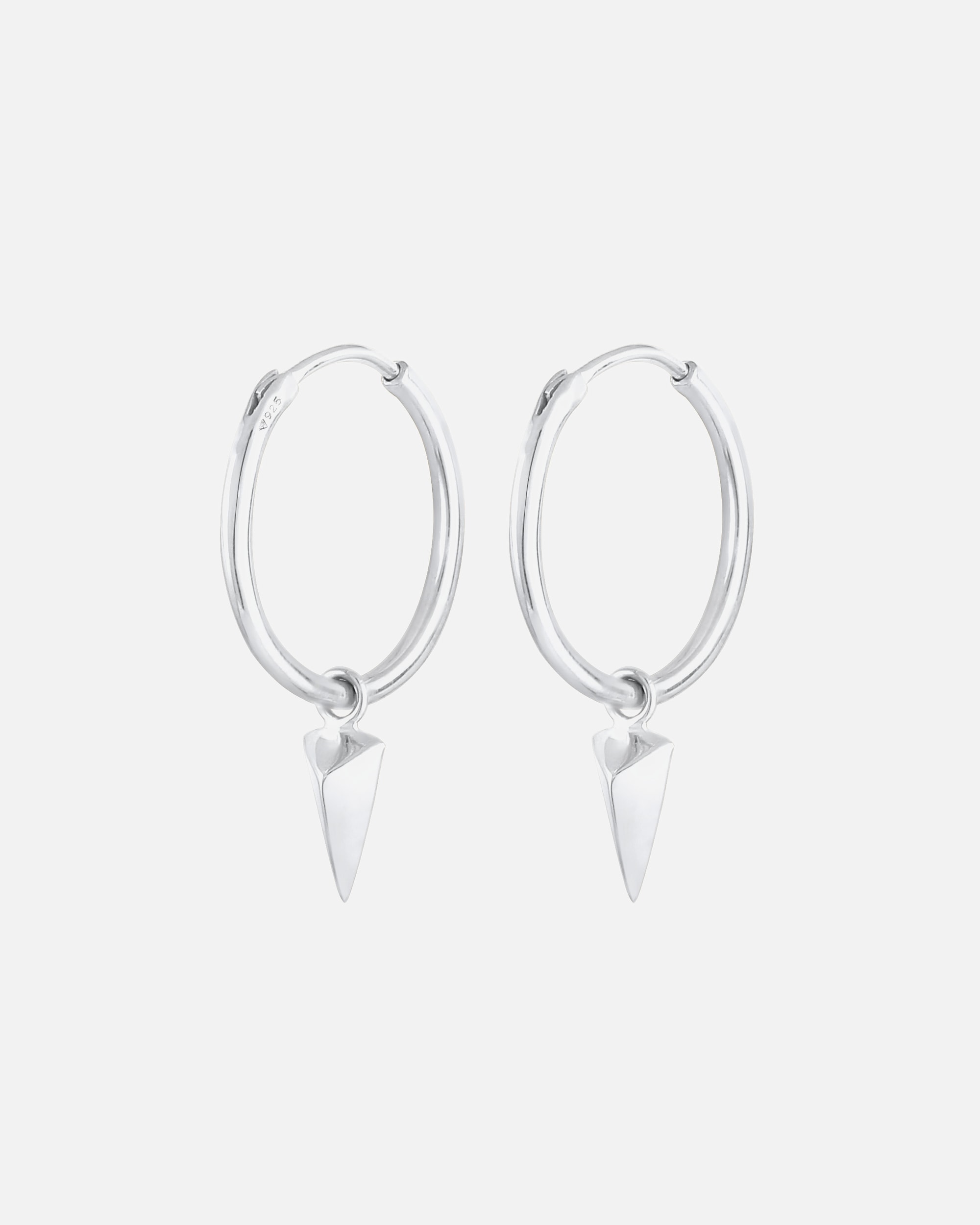 Boucles d'oreilles pour Femme Elli Créoles Pendentifs Triangle Geo Boucles d'oreilles Femme - (925/1000) Argent silberfarben