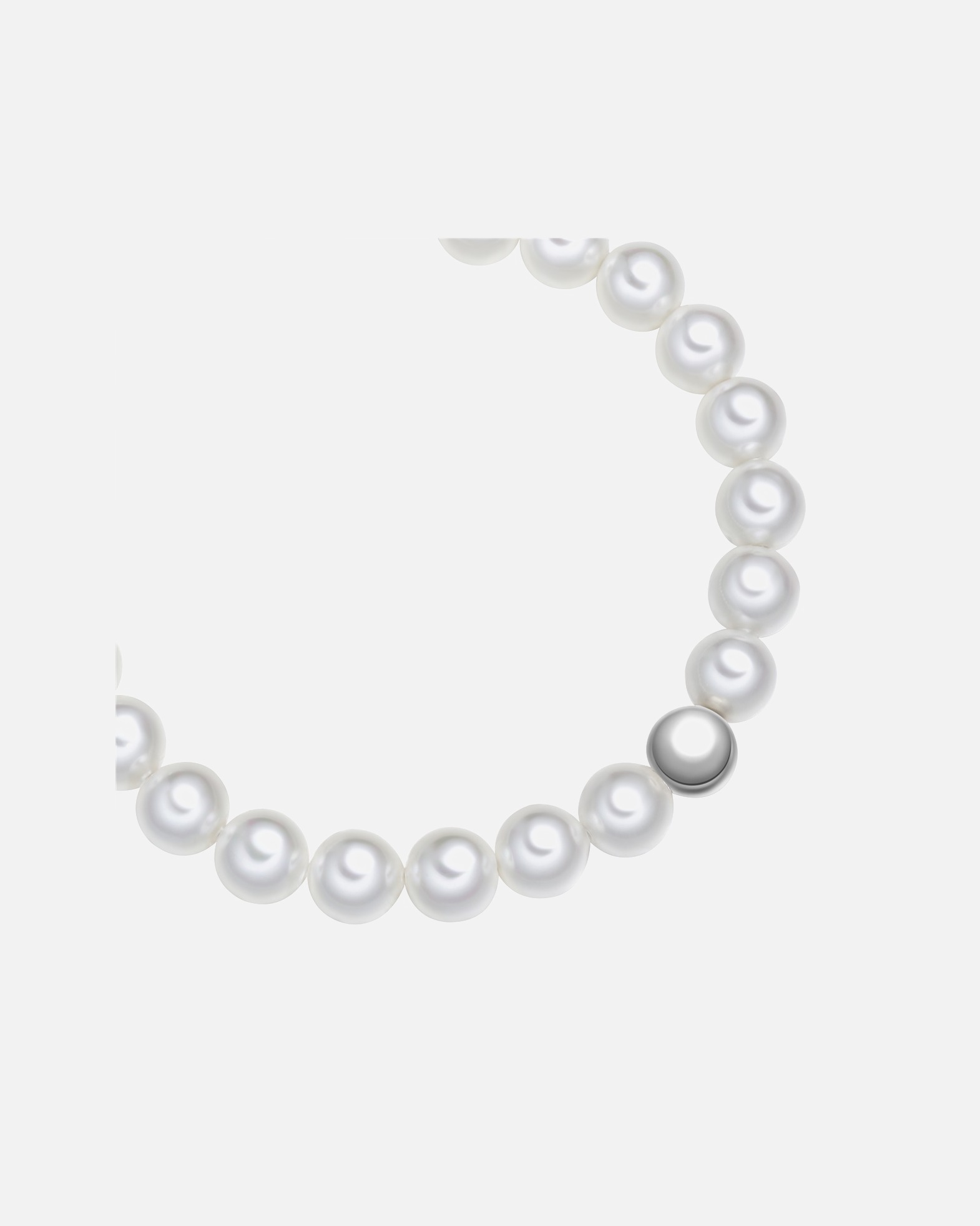 Bracelet pour Femme Rafaela Donata Bracelet en Argent Sterling en argent avec perle de coquillage 19,0 cm