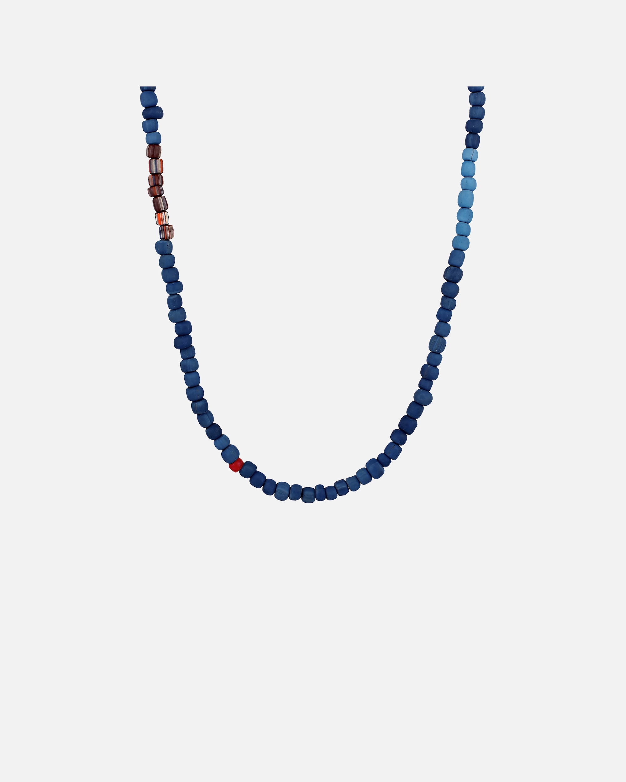 Collier pour Homme KUZZOI Glas Beads Braun 925 Silber 50