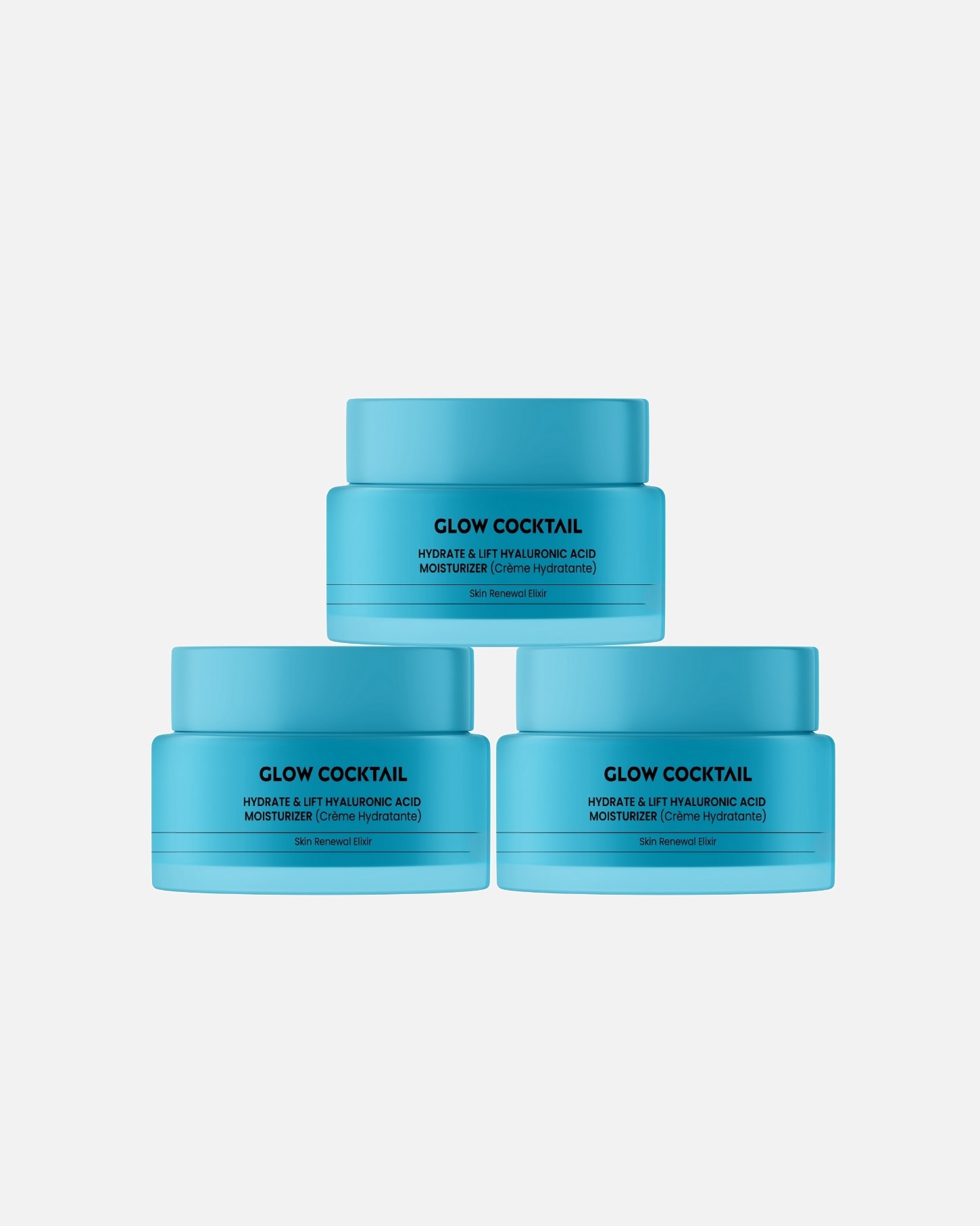 Crème visage pour Femme Glow Cocktail Trio de crèmes liftantes à l'acide hyaluronique 1 pièce