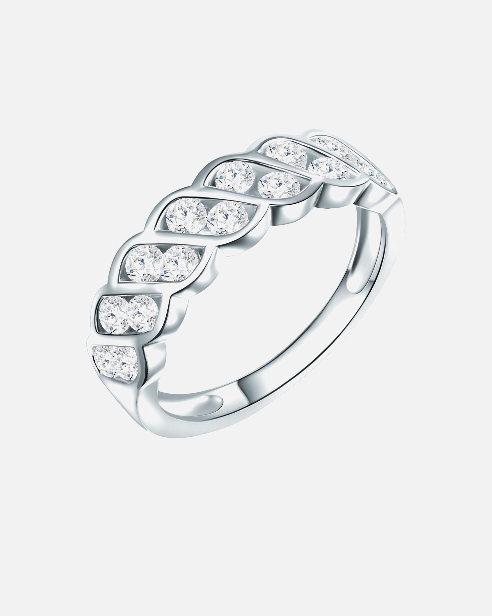 Bague pour Femme Bague en argent Argent sterling Oxyde de zirconium (CZ) en Argent 50