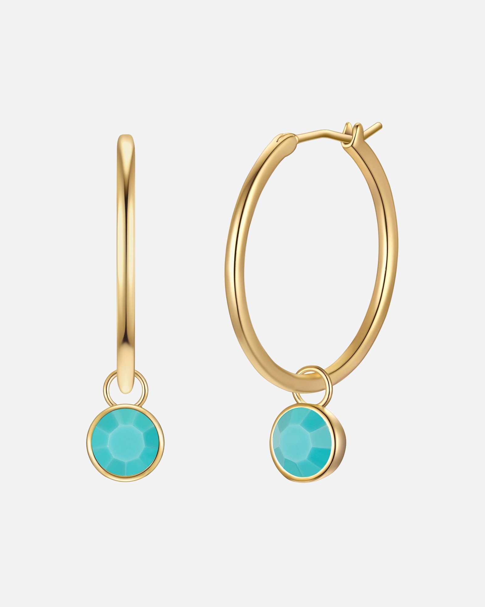 Créoles pour Femme Yokoamii Boucles d´oreilles en Laiton en Or jaune 31,9 mm