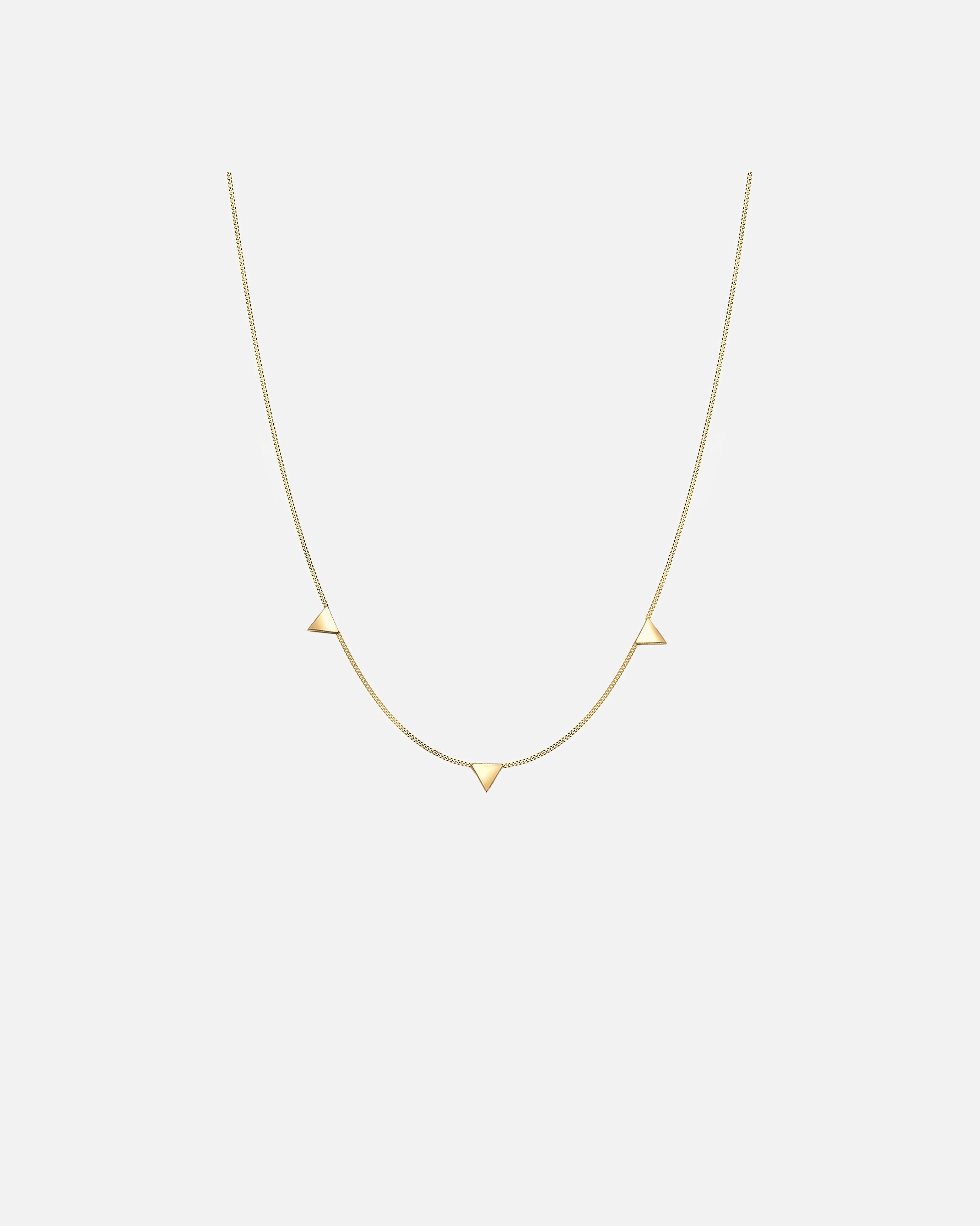 Collier pour Femme Elli Femme Triangle Simple - (925/1000) Argent goldfarben