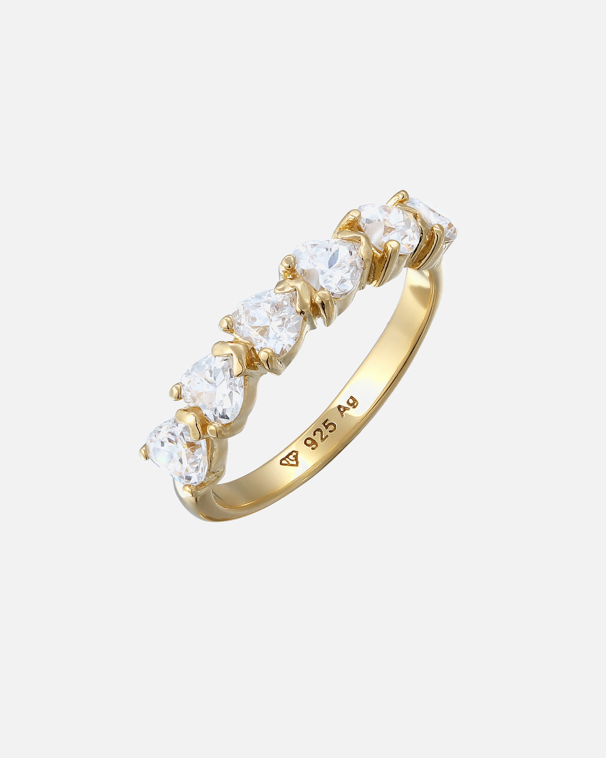 Bague pour Femme Elli Bague Coeur Zirconia Blanc 925 Sterling Silver 52