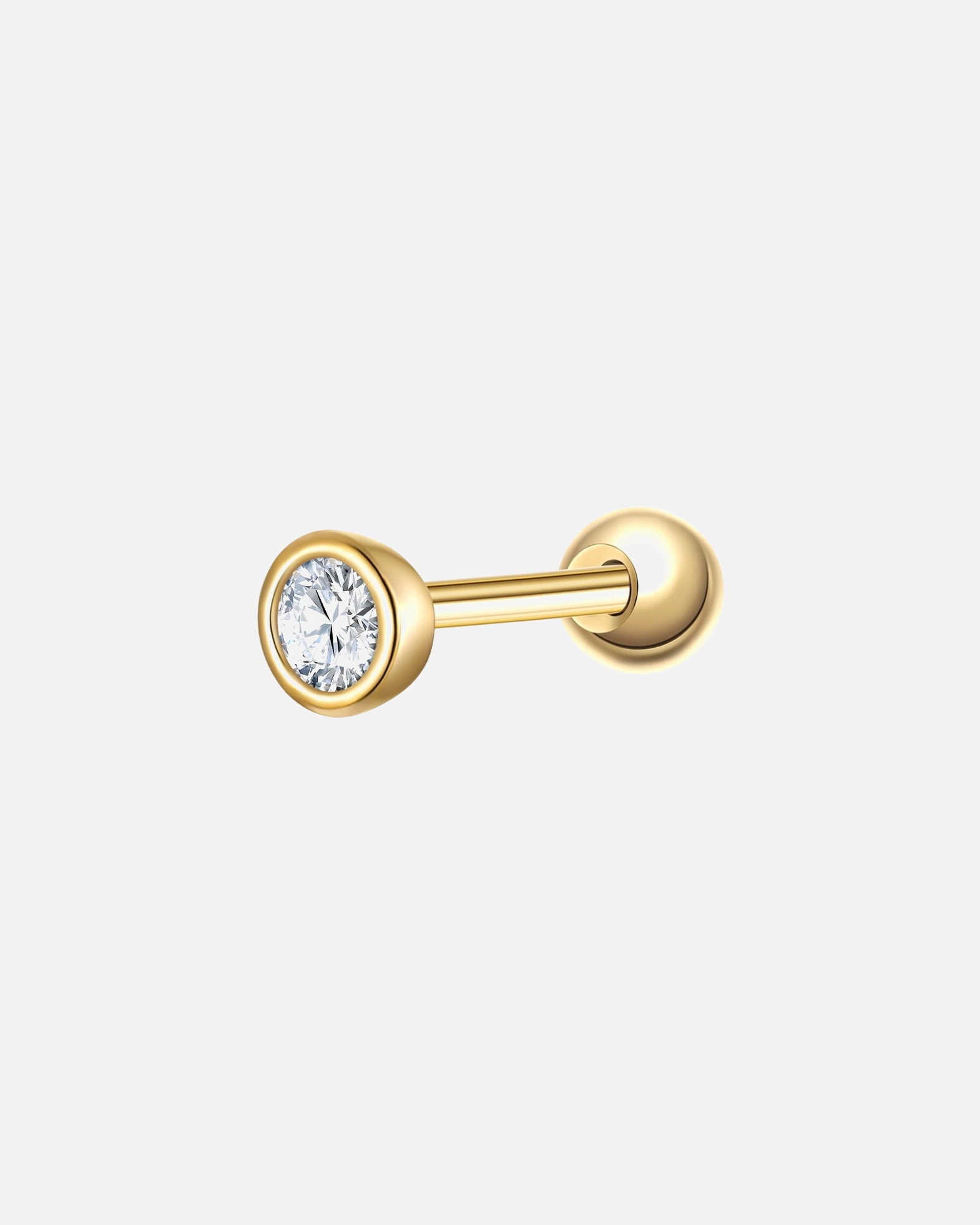 Boucles d'oreilles pour Femme Glanzstücke München Boucles d´oreilles en Argent sterling en Or jaune 3,1 mm