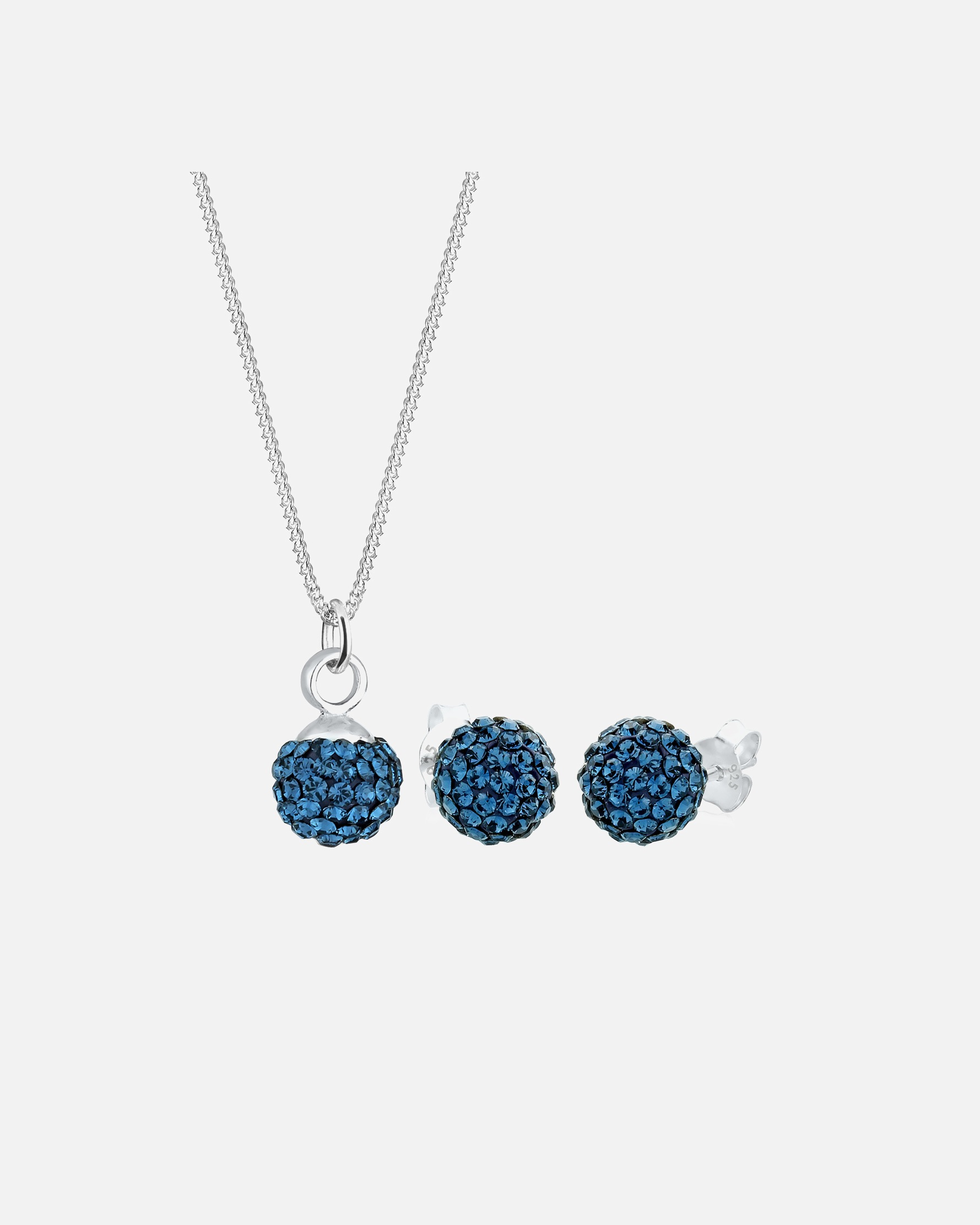Bijoux pour Femme Elli Femmes cristal en argent sterling 925 Bleu