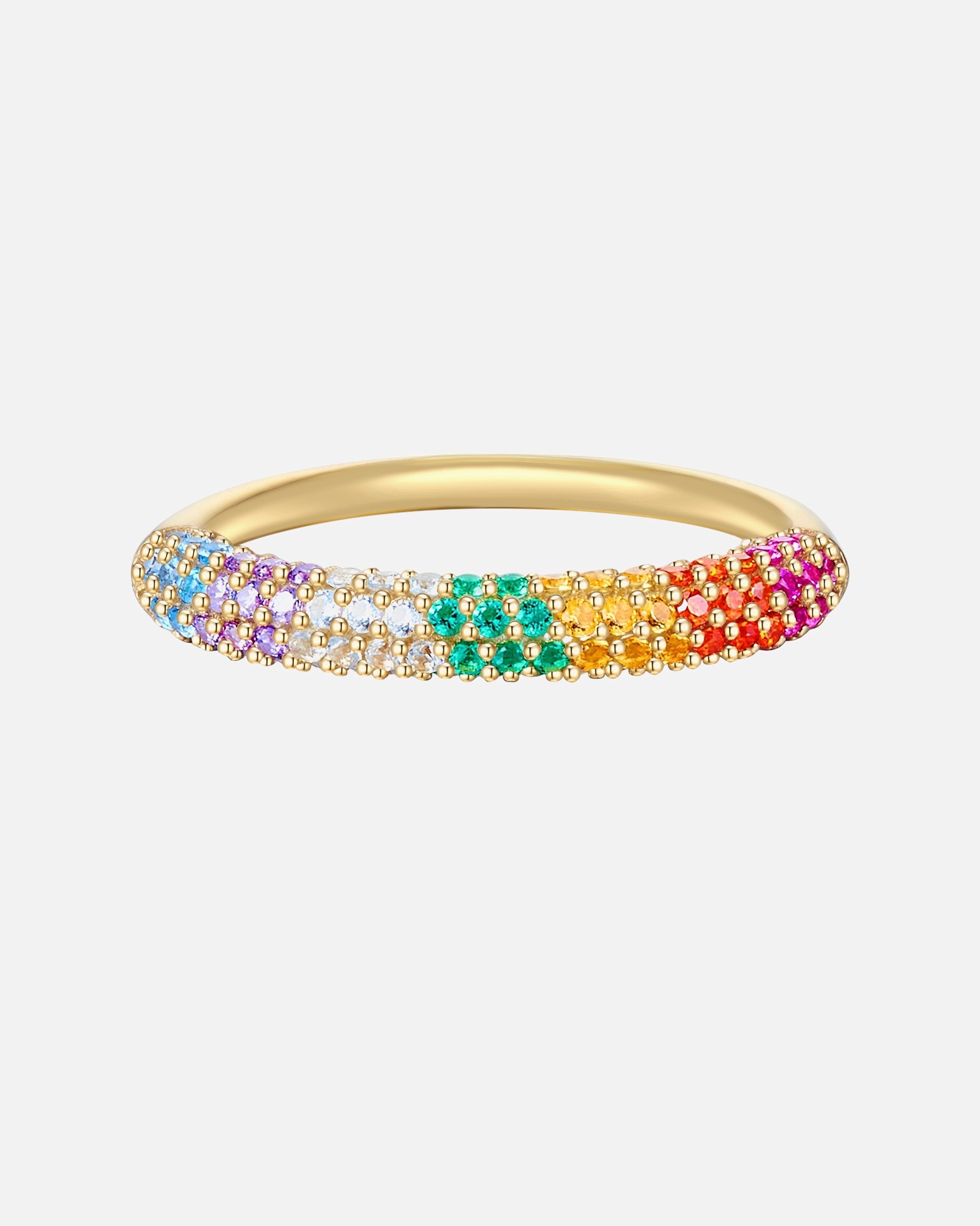 Bague pour Femme Bague en argent Argent sterling Oxyde de zirconium (CZ) en Or jaune 56