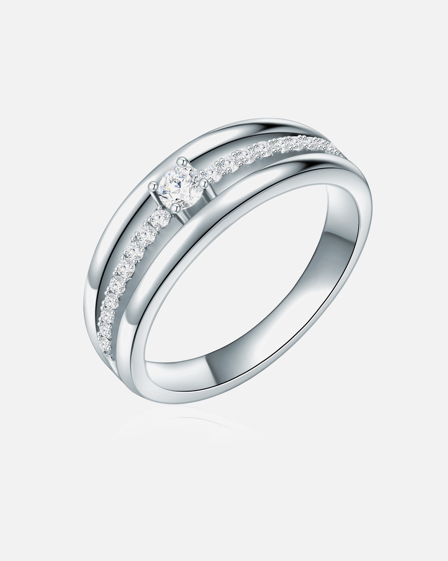 Bague pour Femme Rafaela Donata Bague en argent Argent sterling Oxyde de zirconium (CZ) en Argent 58