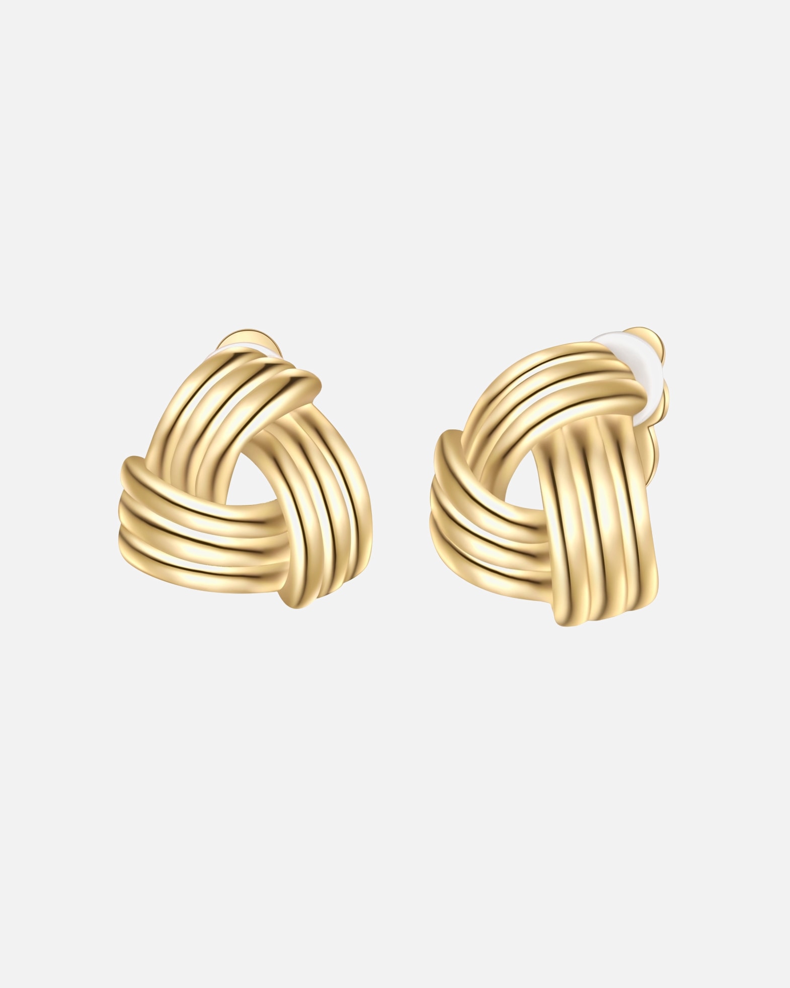 Boucles d'oreilles pour Femme Clips d'oreilles en alliage de métal doré 15,7 mm