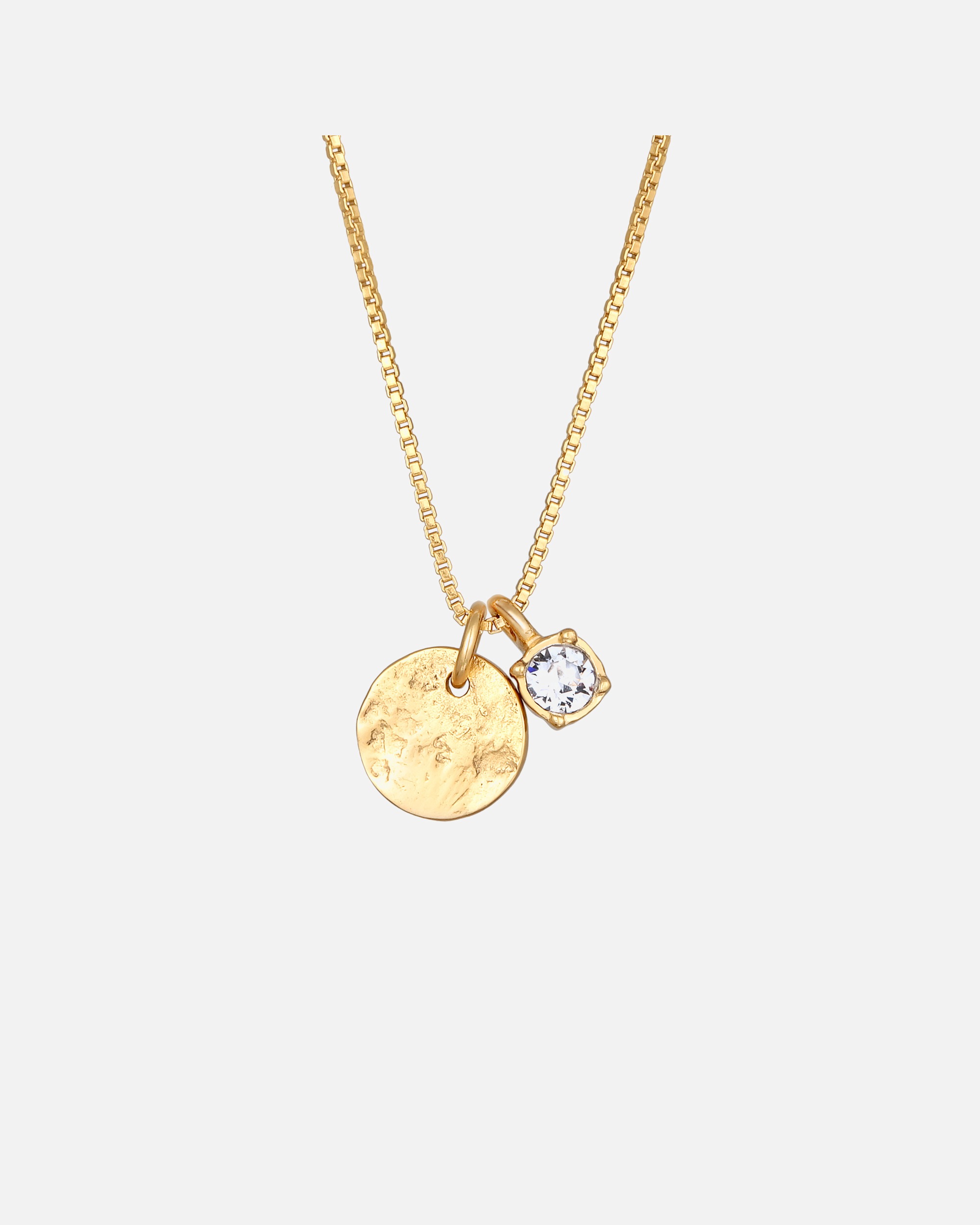 Collier pour Femme Elli Femmes plaquette pendentif solitaire avec cristal en argent sterling 925 goldfarben