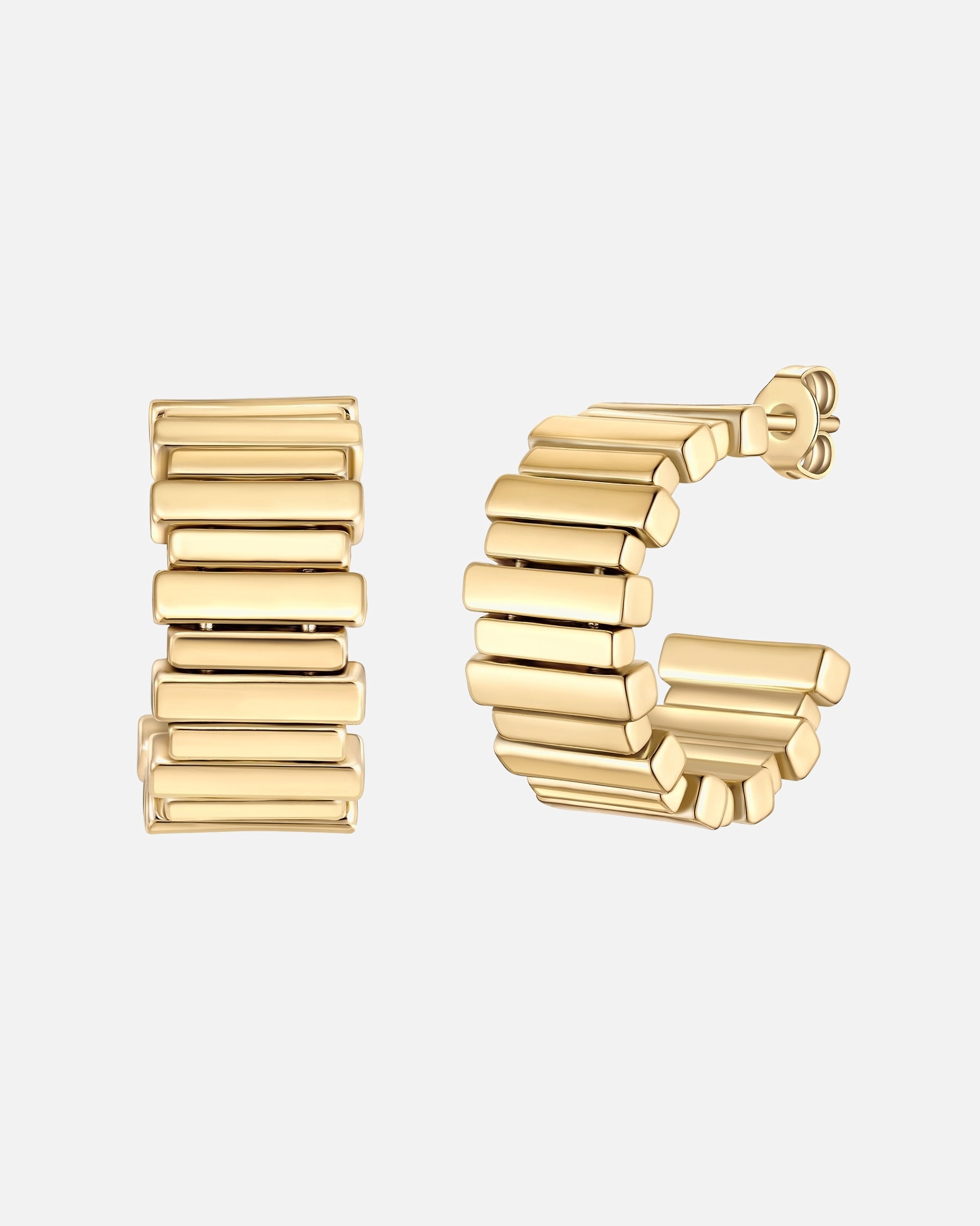 Créoles pour Femme Yokoamii Créoles en laiton doré 22,4 mm