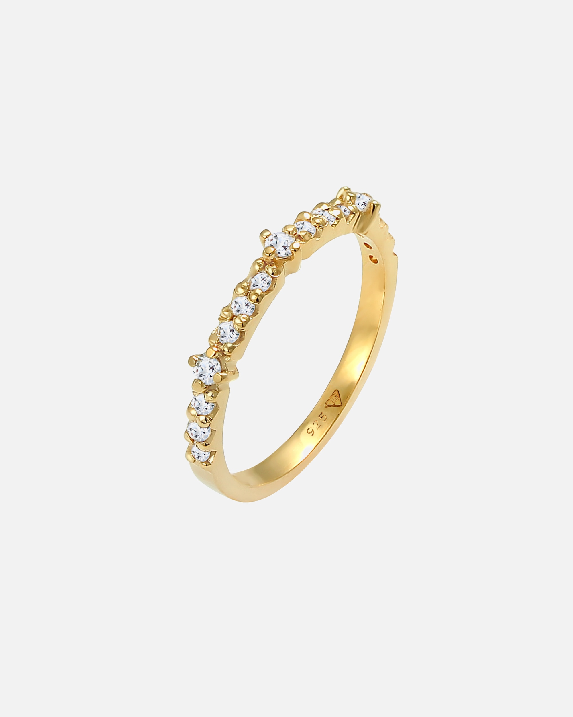 Bague pour Femme Elli PREMIUM Mémoire des dames Symbole d'amour éternel avec pierres topazes en argent 925 58