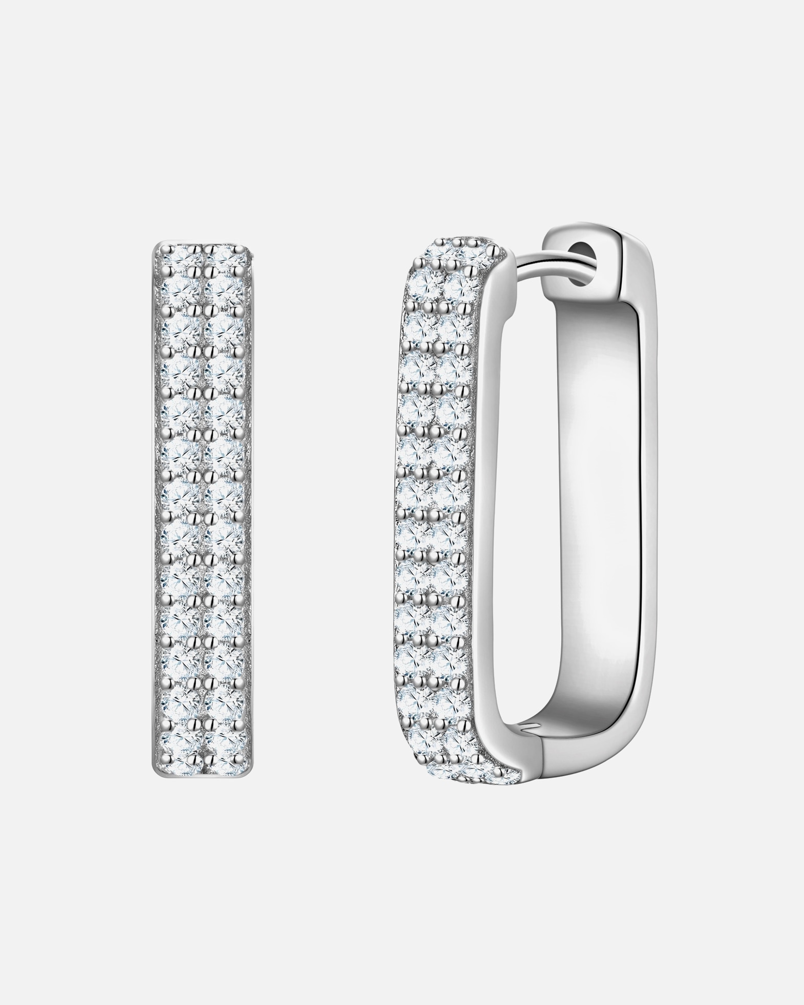 Créoles pour Femme Glanzstücke München Créoles en argent sterling en argent avec zirconium 17,8 mm
