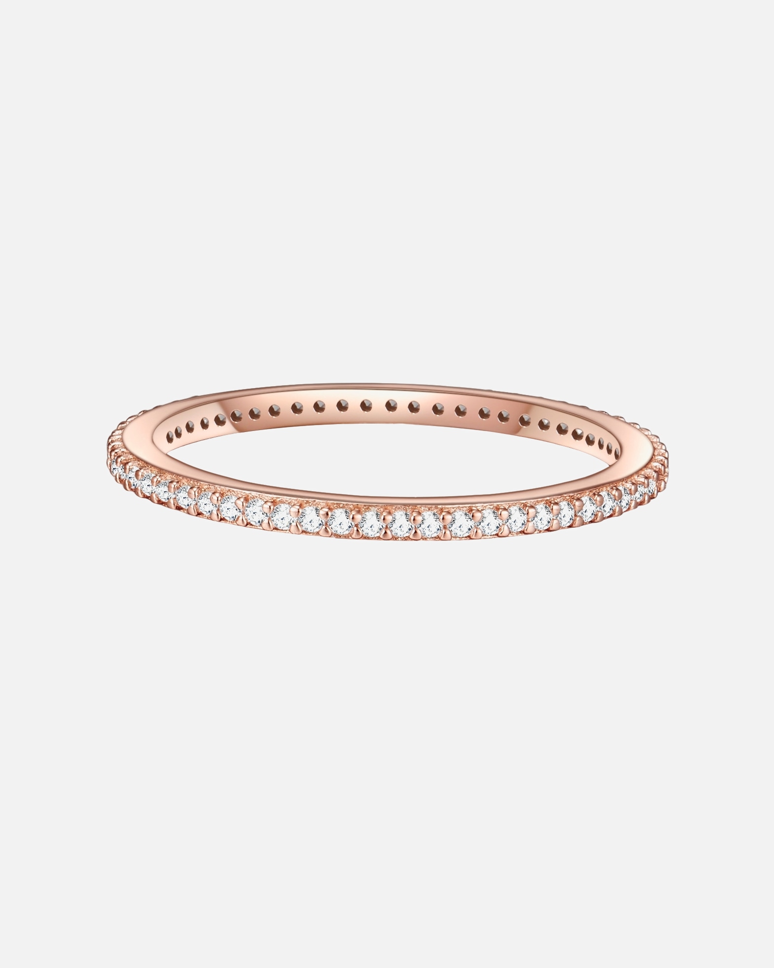 Bague pour Femme Glanzstücke München Bague en argent Argent sterling Oxyde de zirconium (CZ) en Or rose 52
