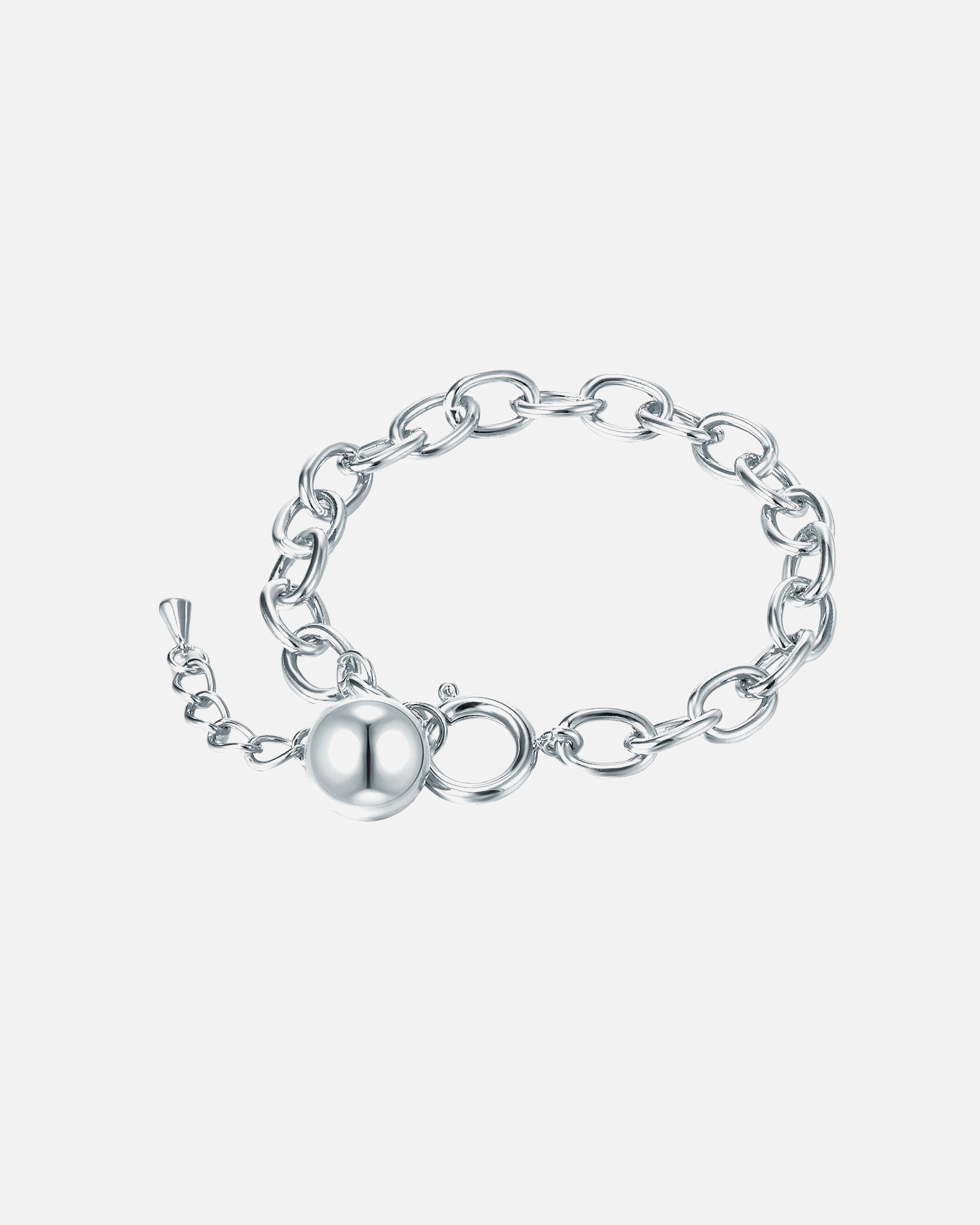Bracelet pour Femme Lulu & Jane Bracelet en Alliage de fer en Argent Longueur de base 18 cm + Rallonge 3 cm