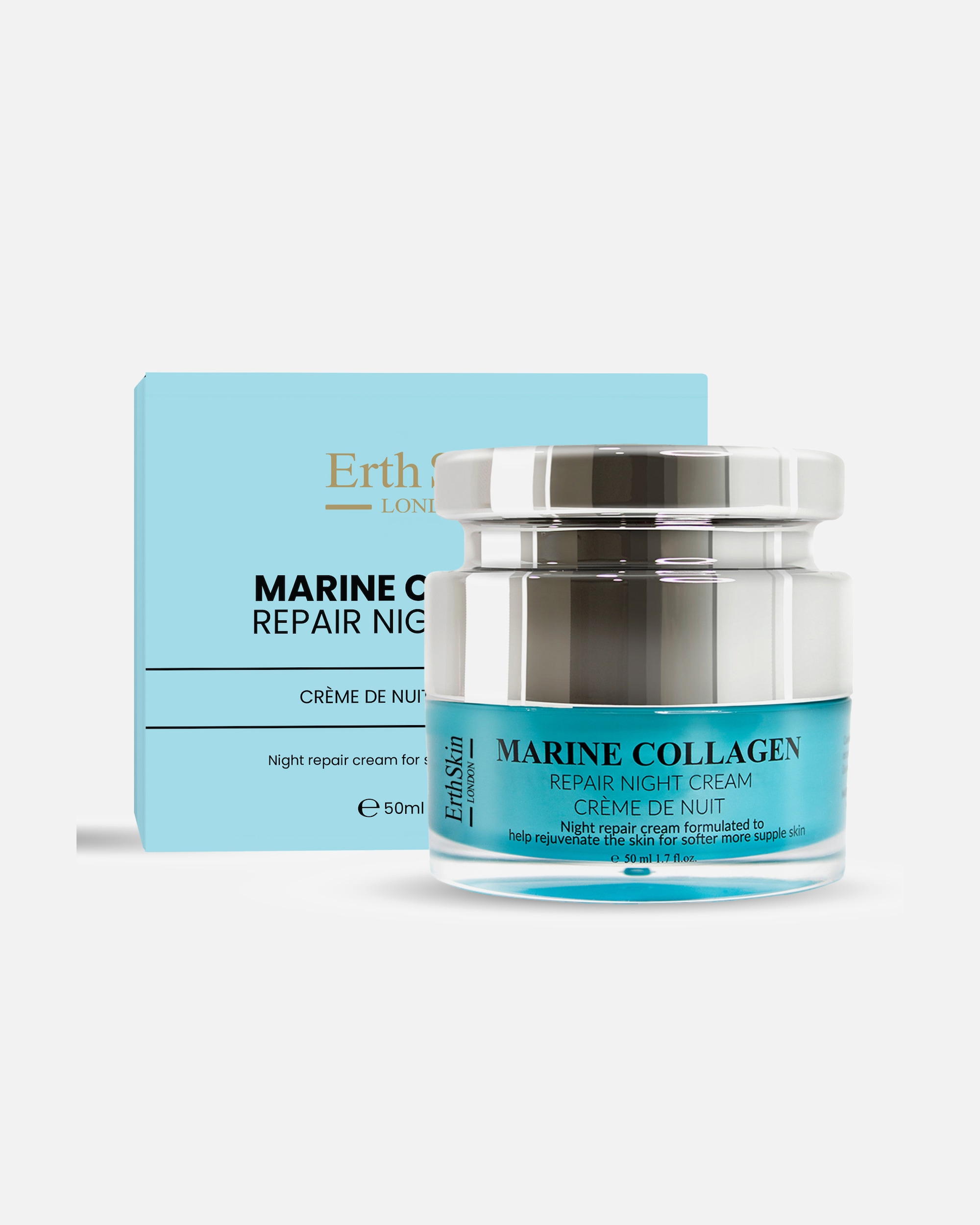 Crème de nuit pour Femme ErthSkin London Crème de nuit au collagène marin 1 pièce