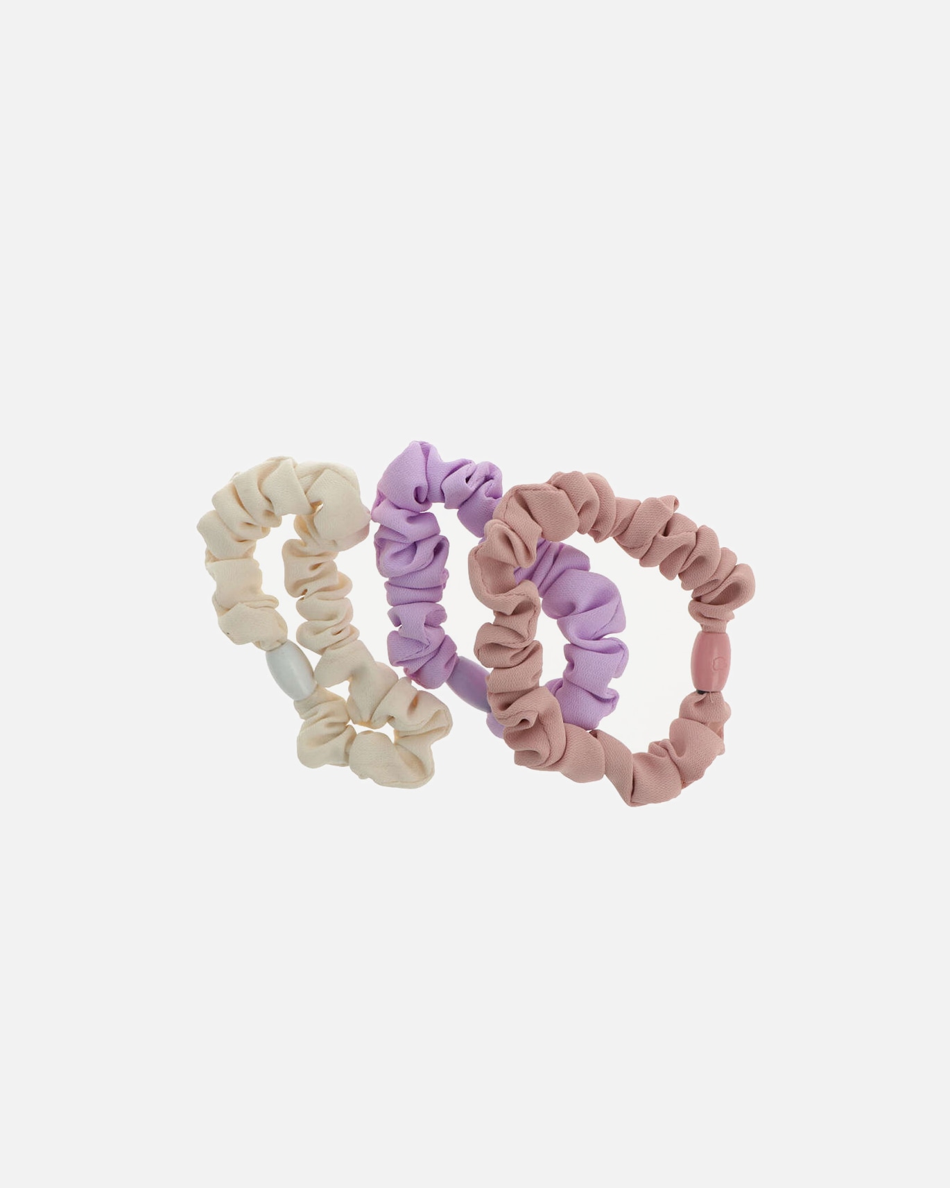 Élastique pour Unisexe Inca Attache-queue de cheval WRINKLED #beix-lila-rosa 3 u