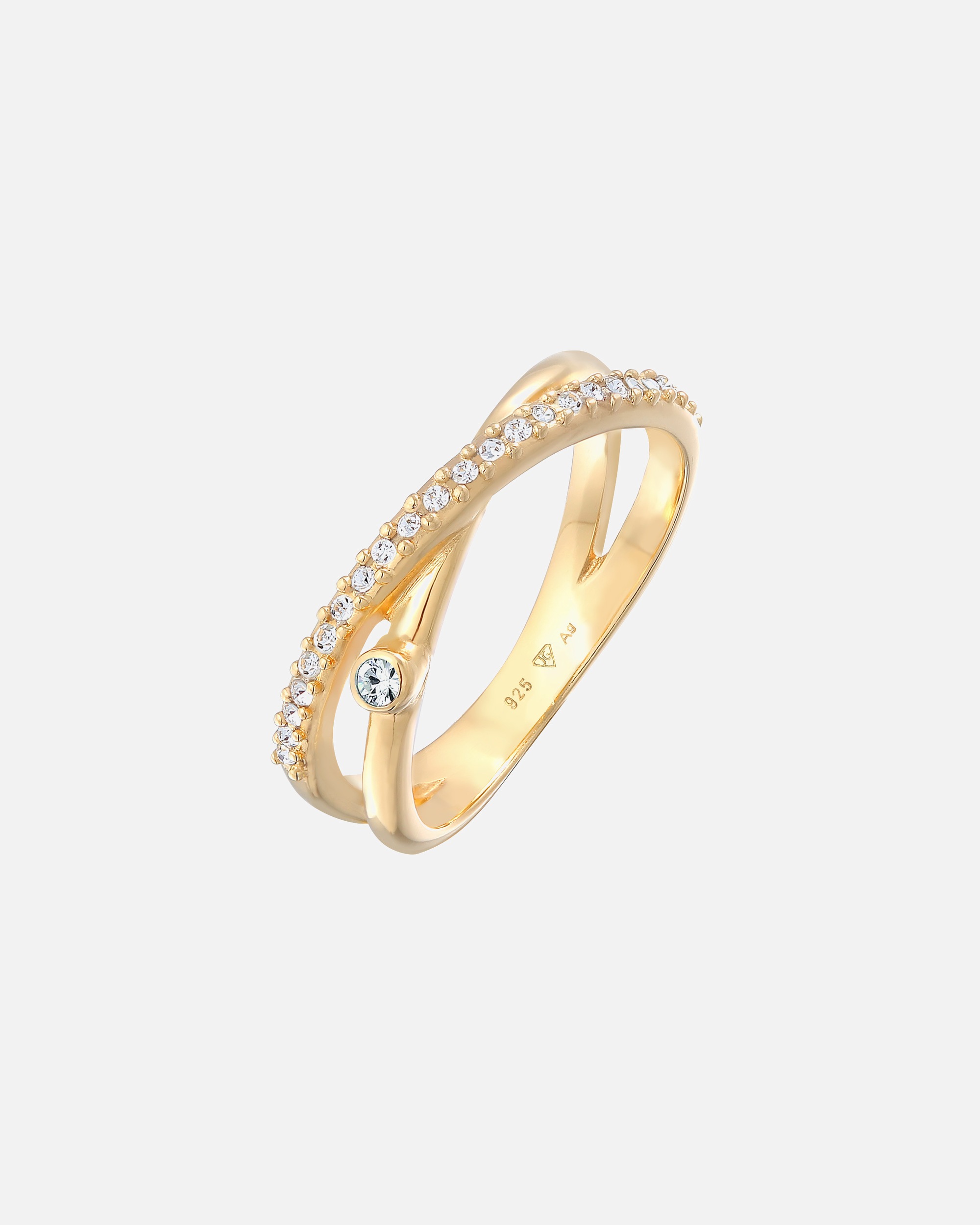 Bague pour Femme Elli Wickelring X Kristalle Glamour 925 Silber 54