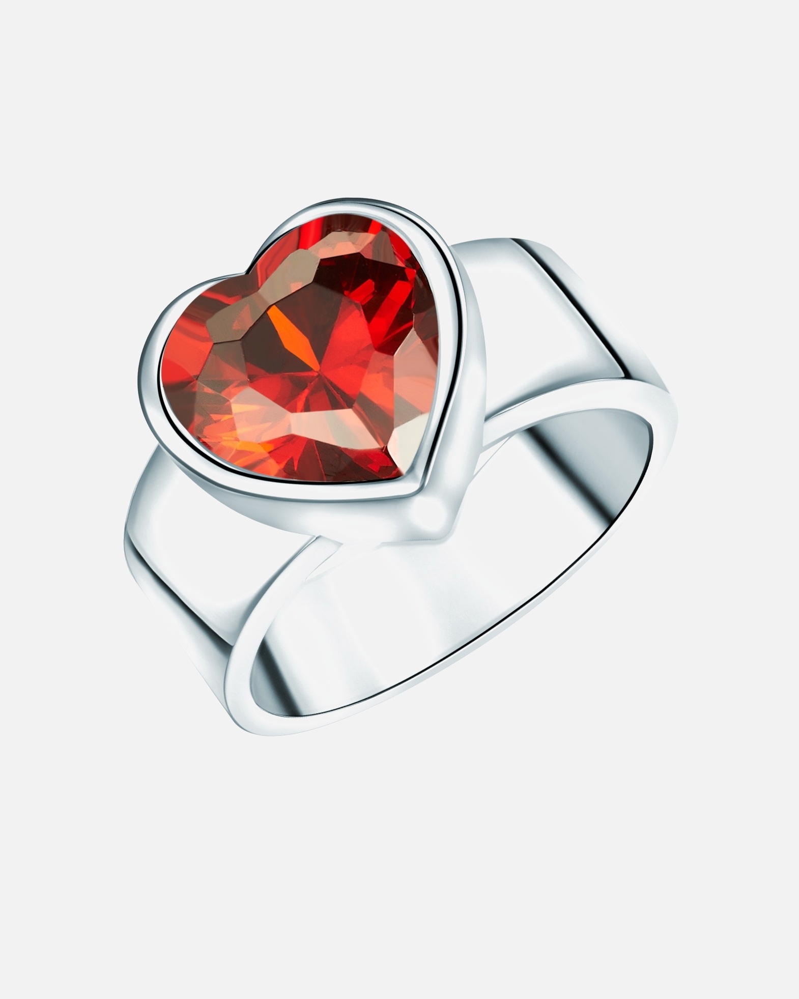 Bague pour Femme Rafaela Donata Bague en argent Coeur Argent sterling Oxyde de zirconium (CZ) en Argent 52