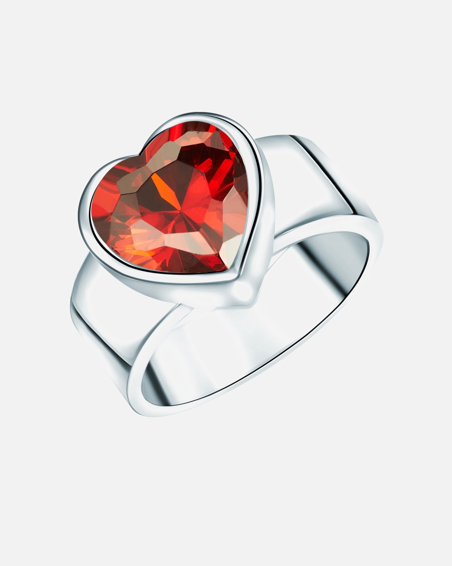 Bague pour Femme Rafaela Donata Bague en argent Coeur Argent sterling Oxyde de zirconium (CZ) en Argent 58