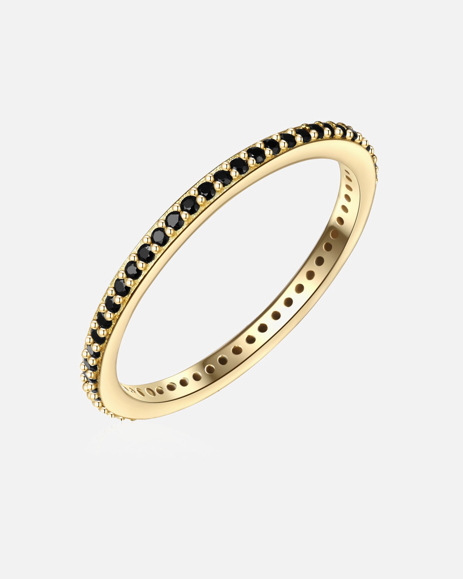 Bague pour Femme Glanzstücke München Bague en argent Argent sterling Oxyde de zirconium (CZ) en Or jaune 52