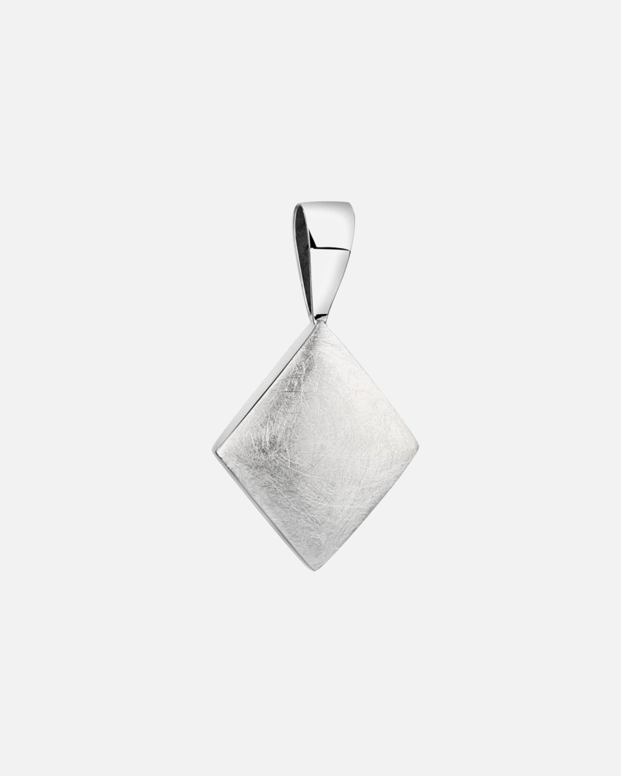 Pendentif pour Femme Nenalina Géo Quadrilatère Carreau Tendance Minimaliste 925 Argent Gris