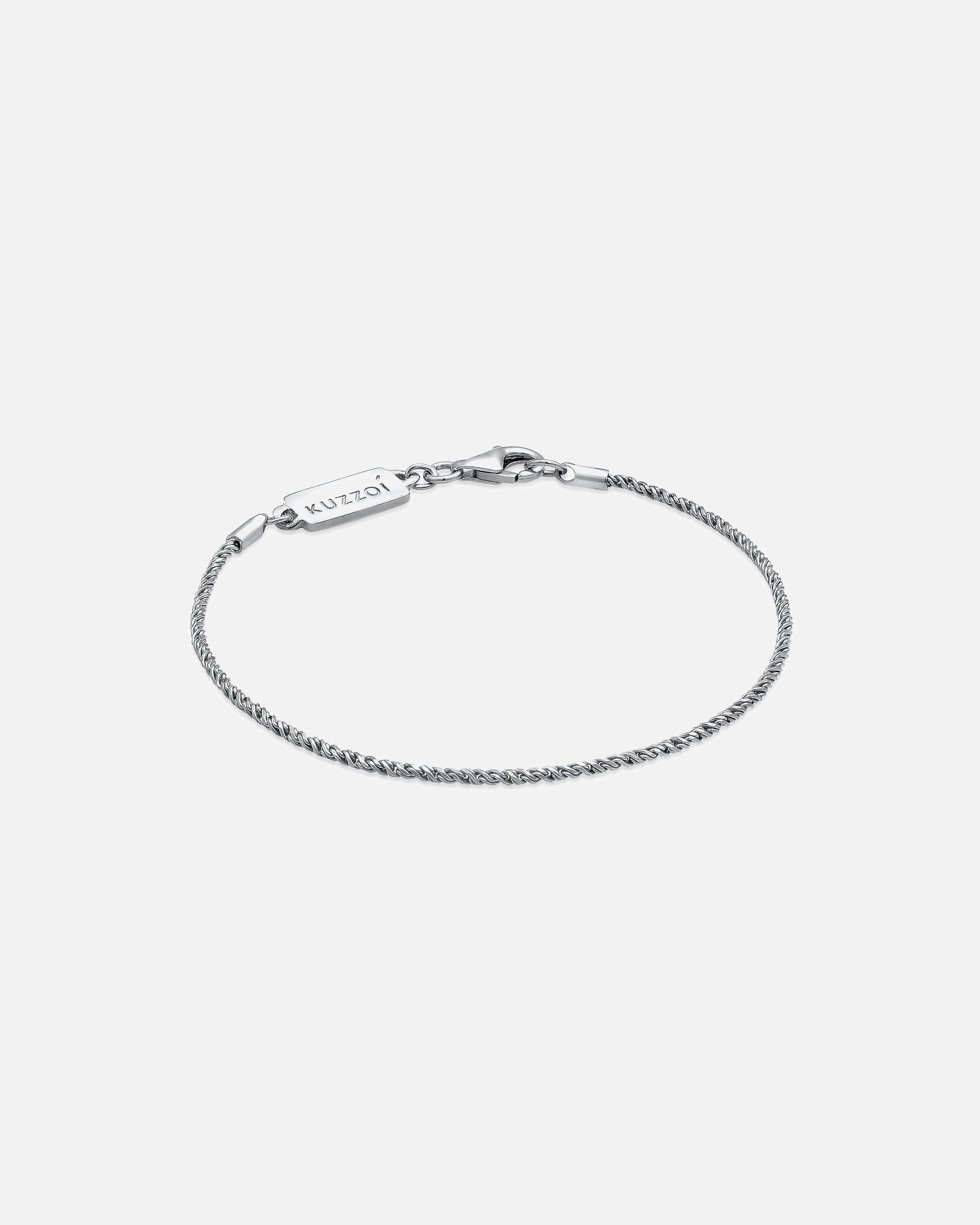 Bracelet pour Homme Chaîne Basique torsadée pour homme en Argent 925 19