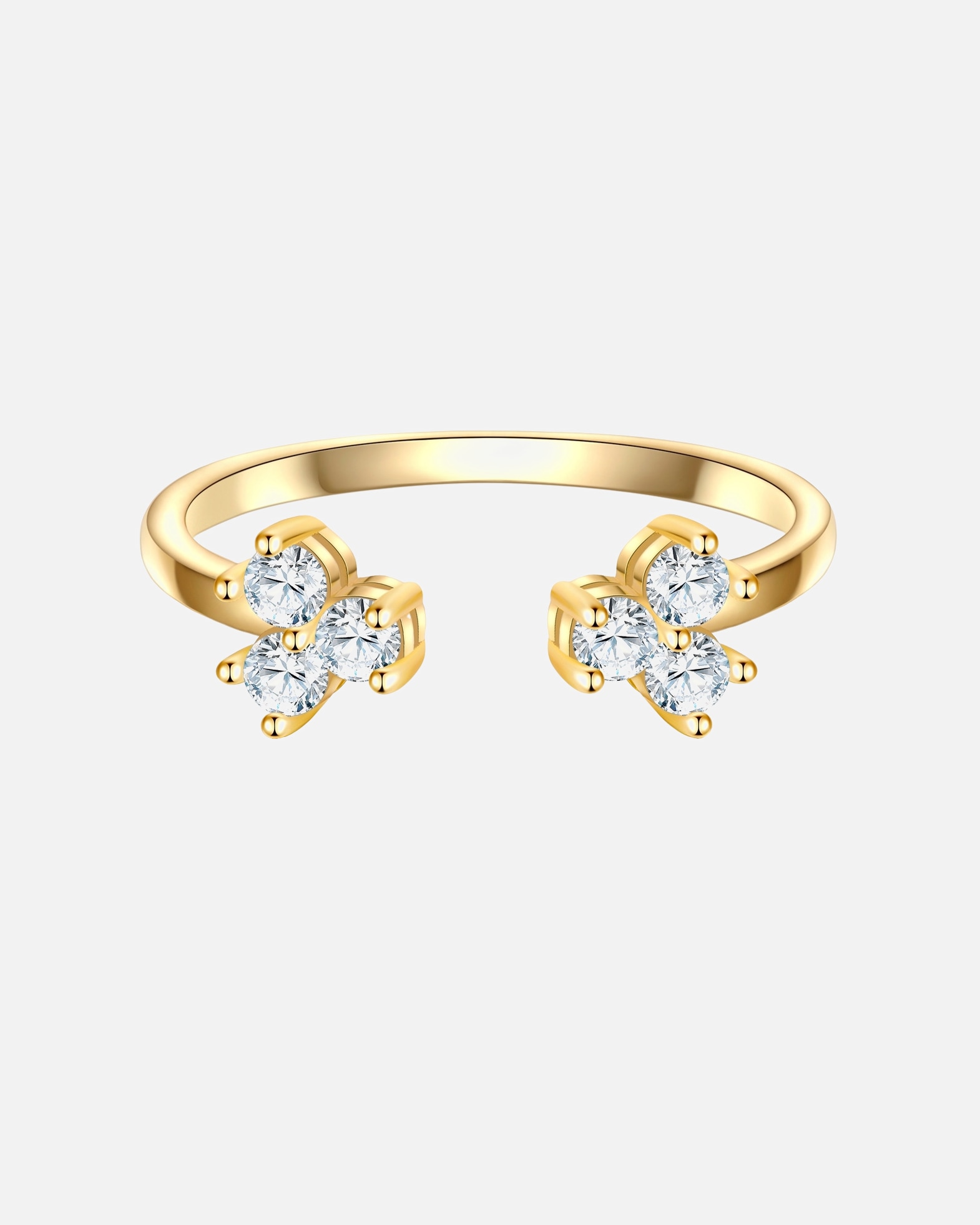 Bague pour Femme Glanzstücke München Bague en Argent sterling en Or jaune 52