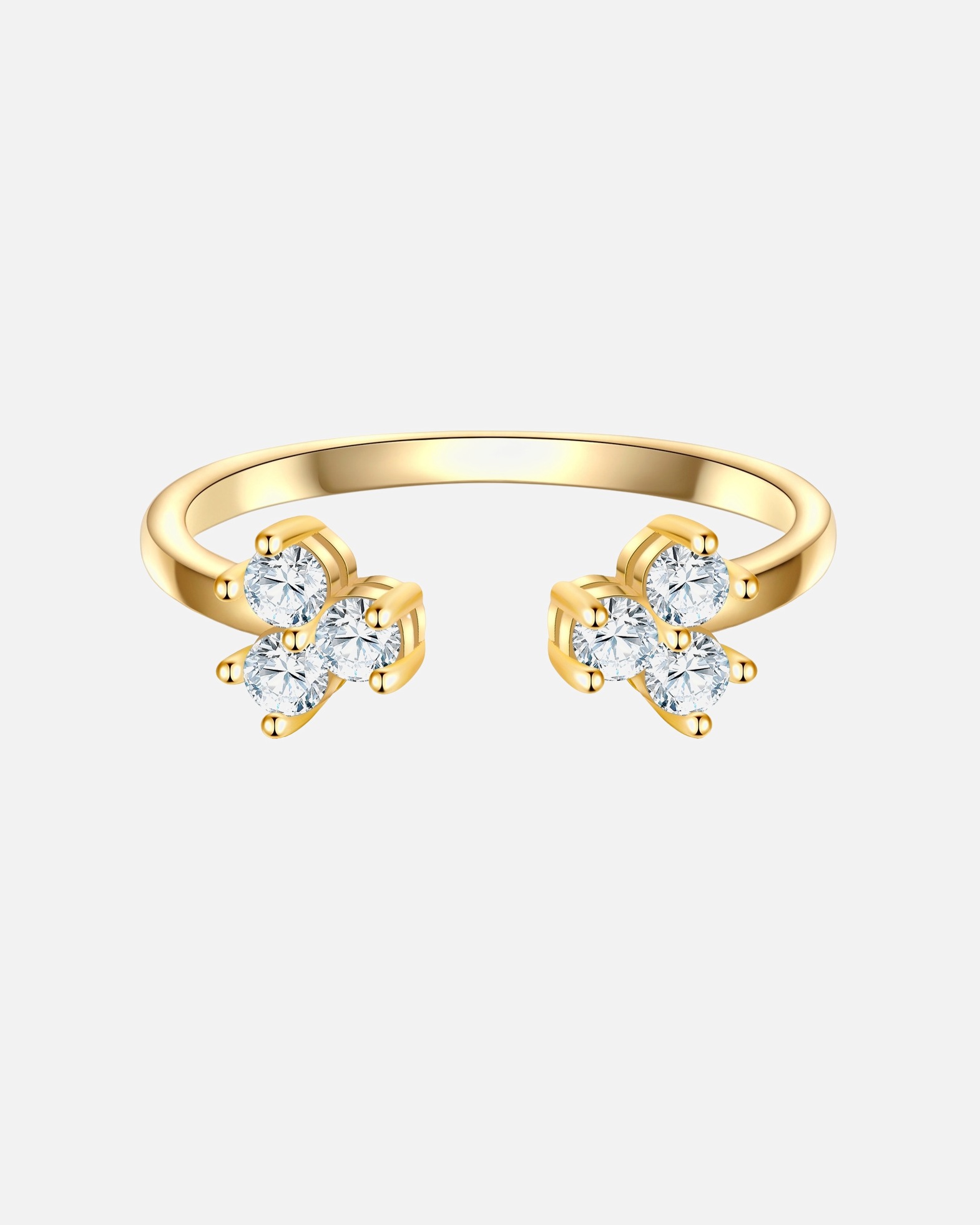 Bague pour Femme Glanzstücke München Bague en Argent sterling en Or jaune 48