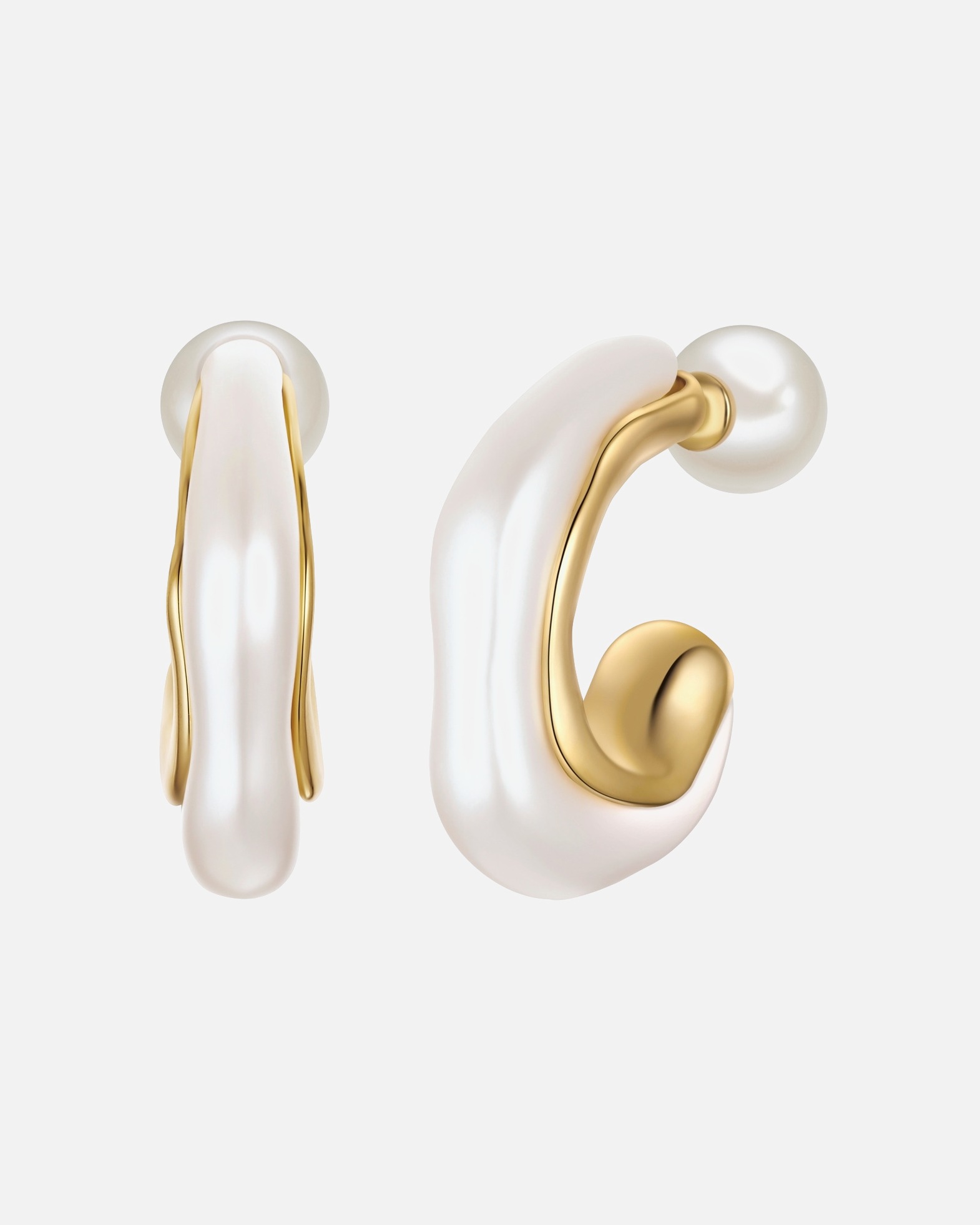 Boucles d'oreilles pour Femme Yokoamii Boucles d´oreilles en Alliage de fer en Or jaune 29,3 mm