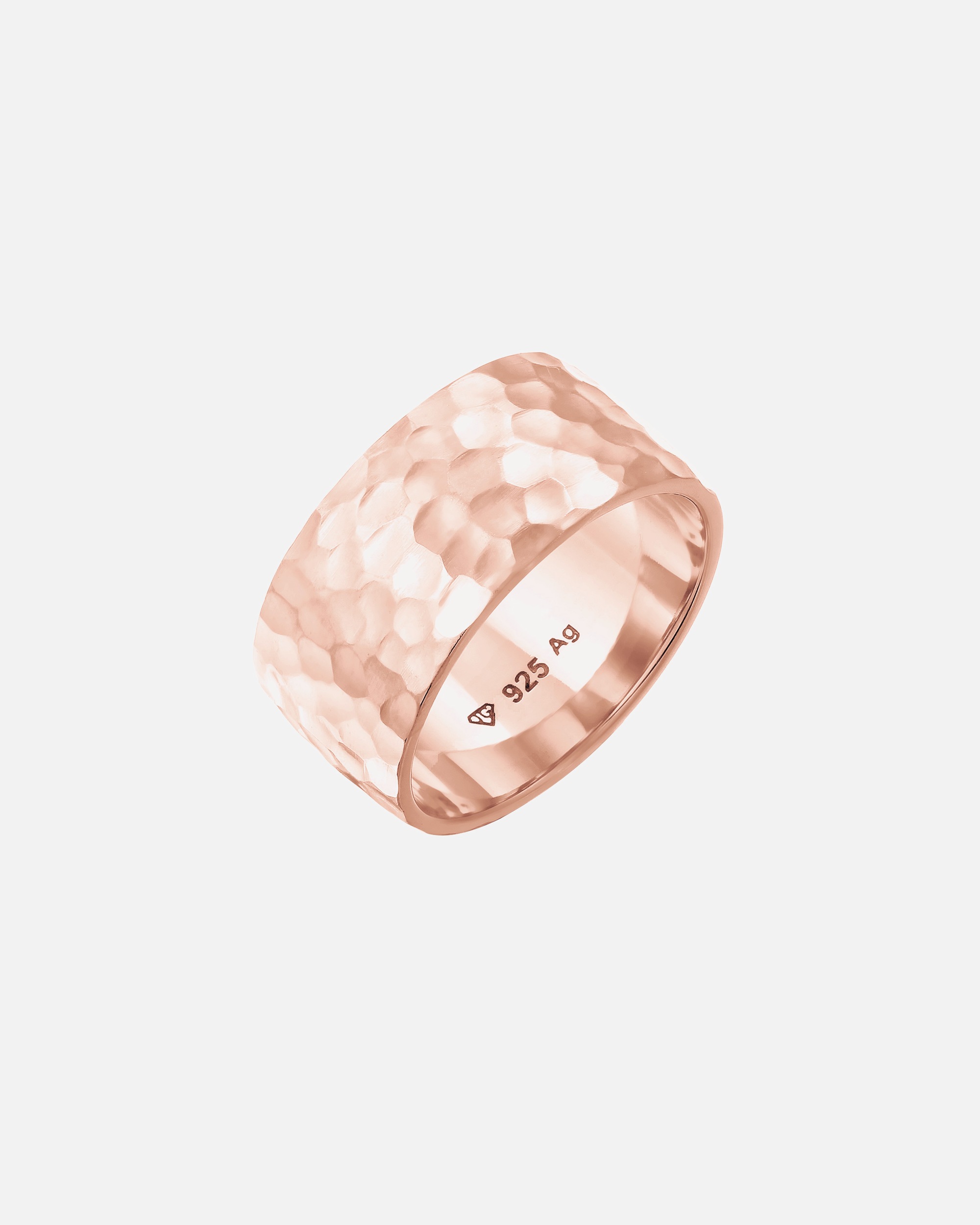 Bague pour Femme Elli Anneau Basic Martelé Tendance Argent 925 54