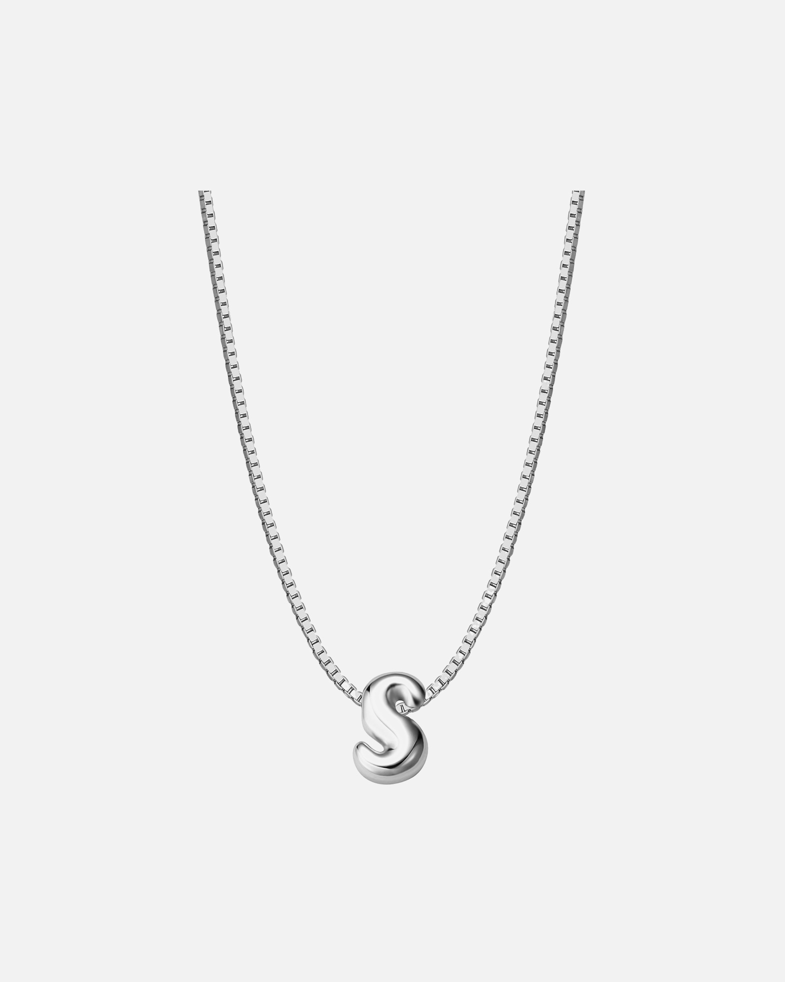 Collier pour Femme Glanzstücke München Collier Lettre S en Argent Sterling en argent 40,0 cm Basiskette + 5,0 cm Verlängerung