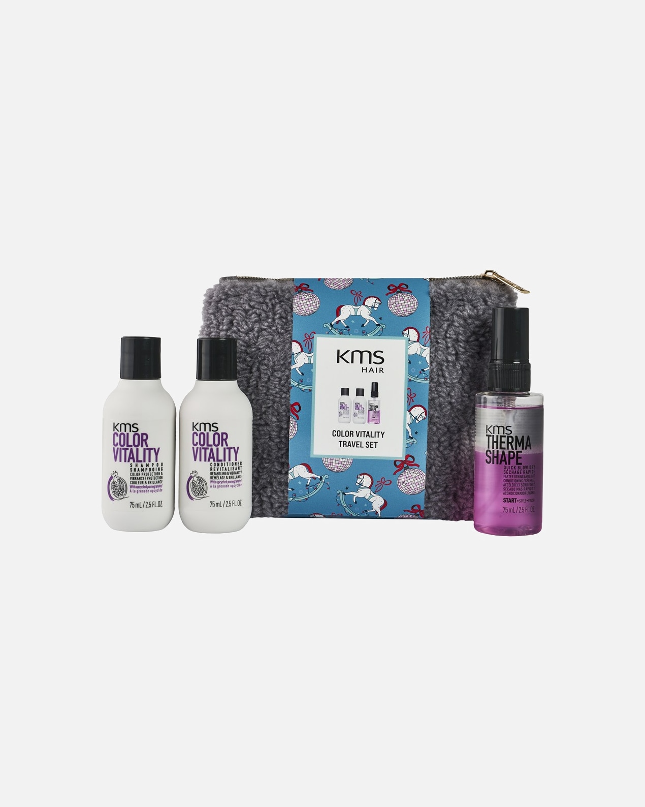 Shampooing pour Femme KMS Blonde Mini X-Mas Set 2025 3 x 75 ml