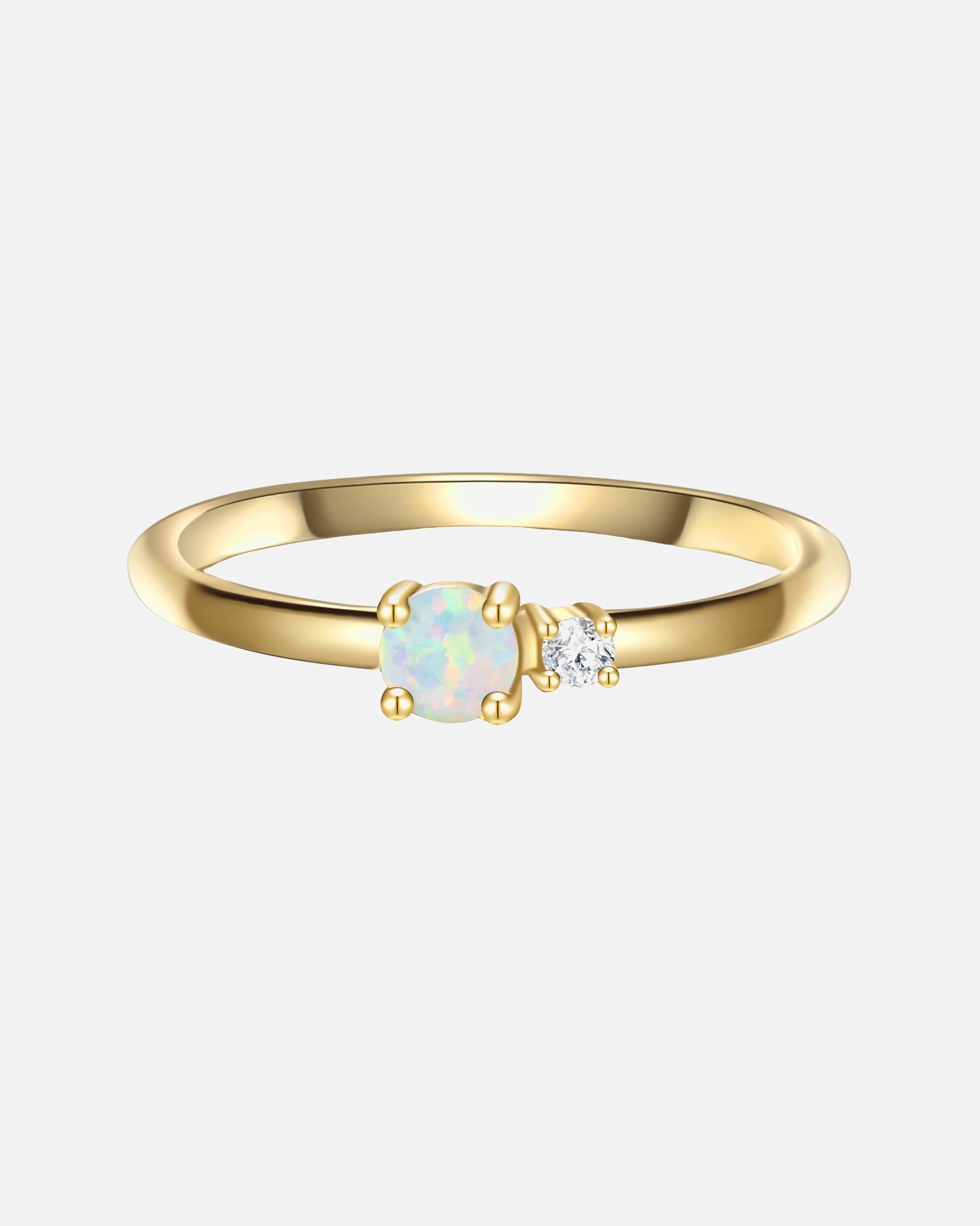 Bague pour Femme Glanzstücke München Bague en argent Argent sterling Oxyde de zirconium (CZ) en Or jaune 60