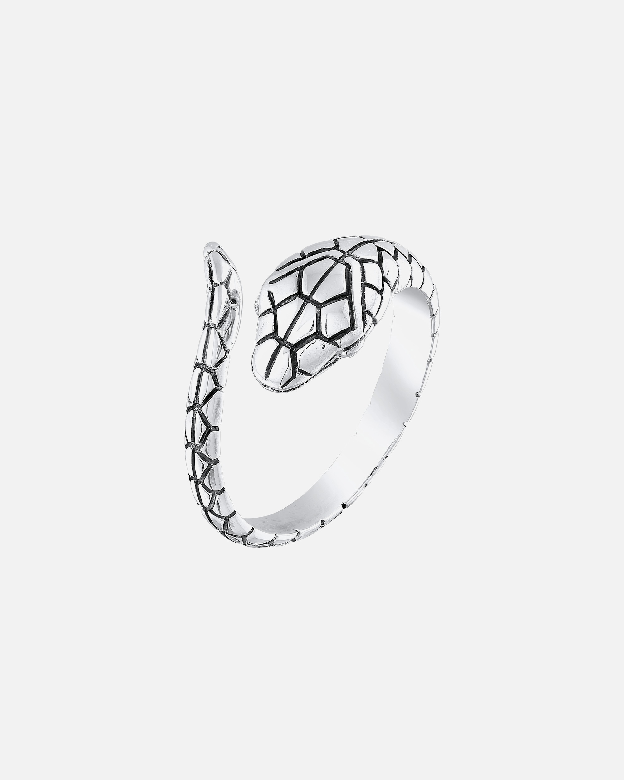 Bague pour Homme KUZZOI Herren Schlange Kraft 925 Silber 66