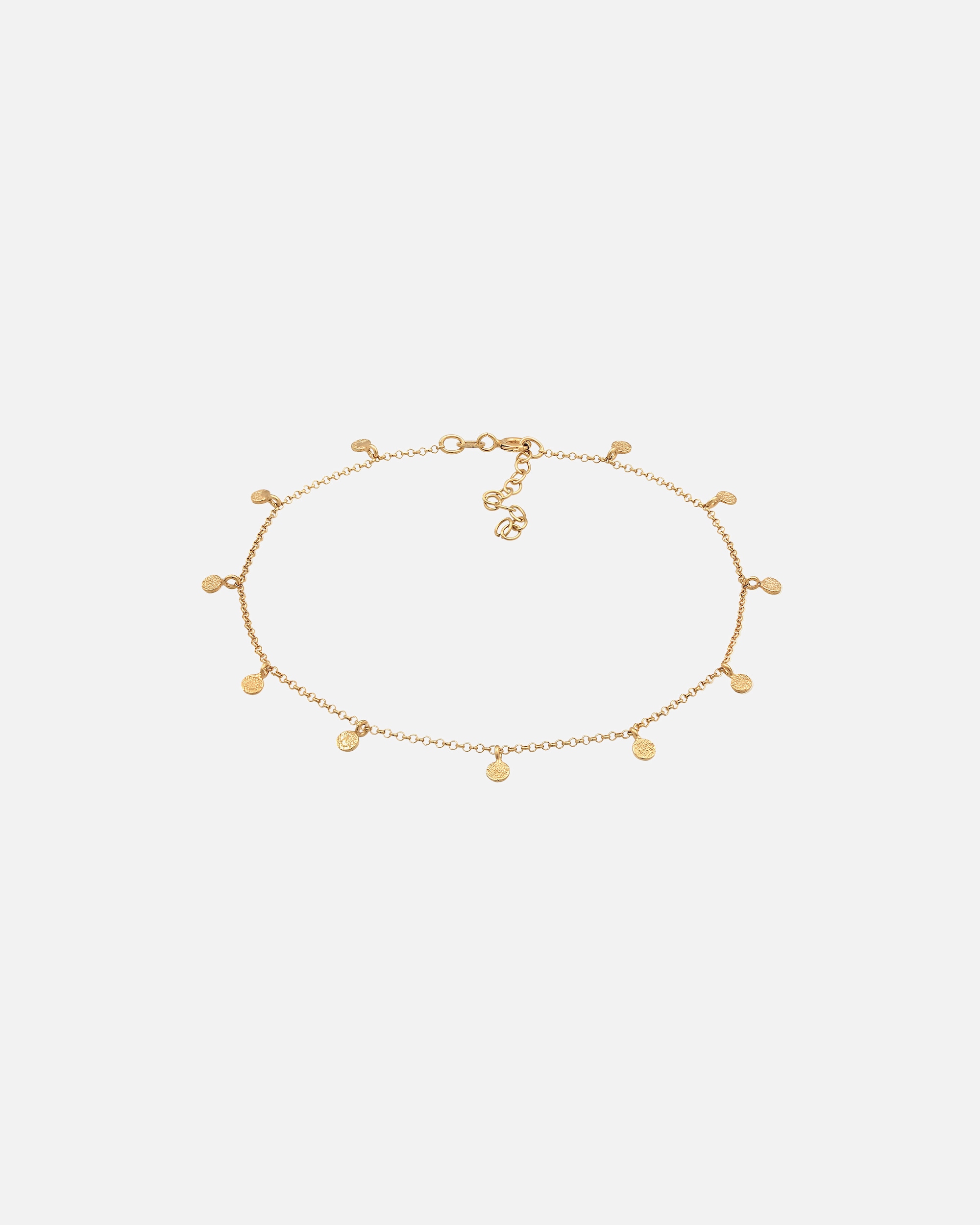 Bijoux pour Femme Elli Femmes bracelet de cheville plaquette pendentif organique en argent sterling 925 goldfarben