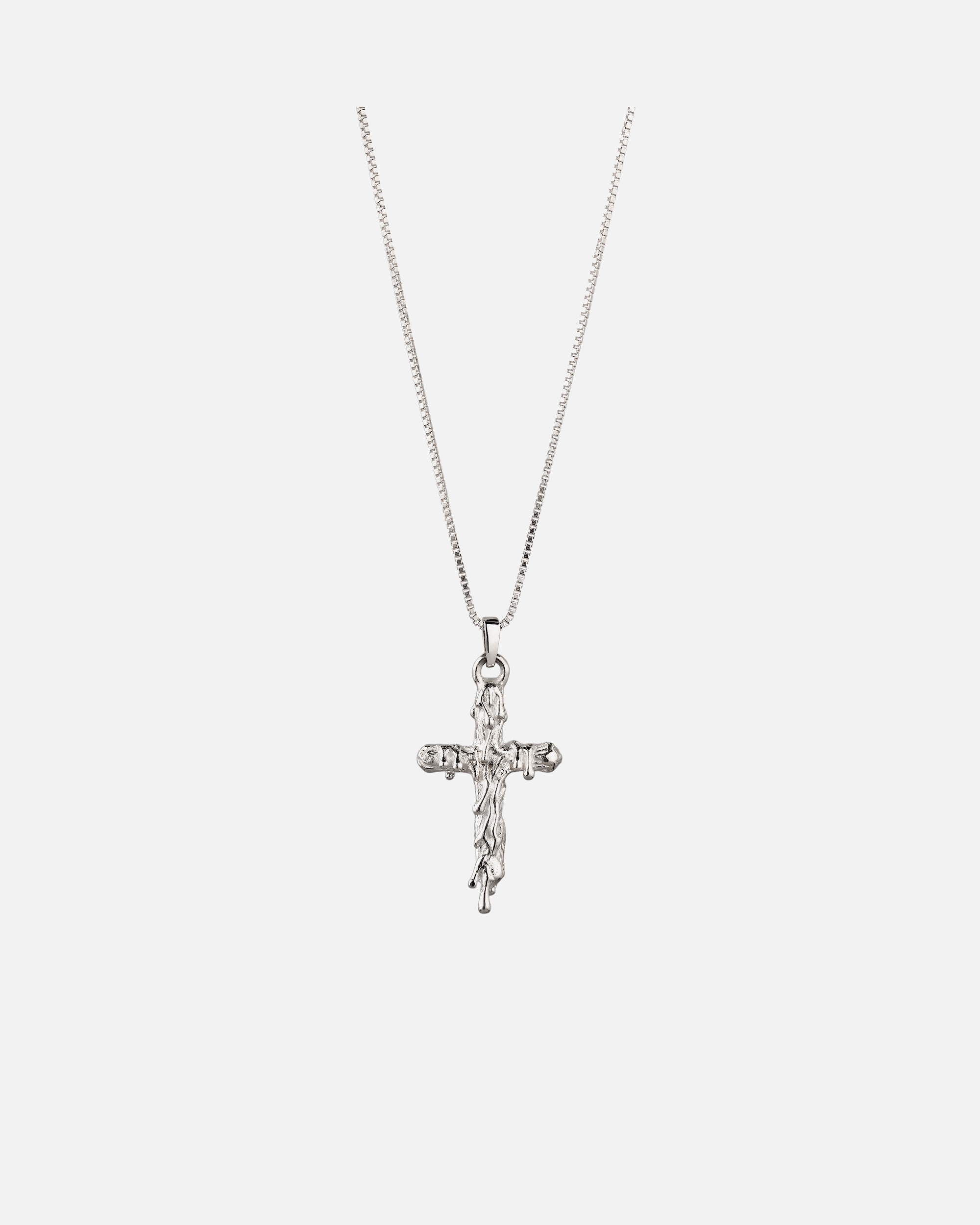 Collier pour Homme KUZZOI Collier avec pendentif Croix Chaîne Vénitienne 925 Sterling Silver 50
