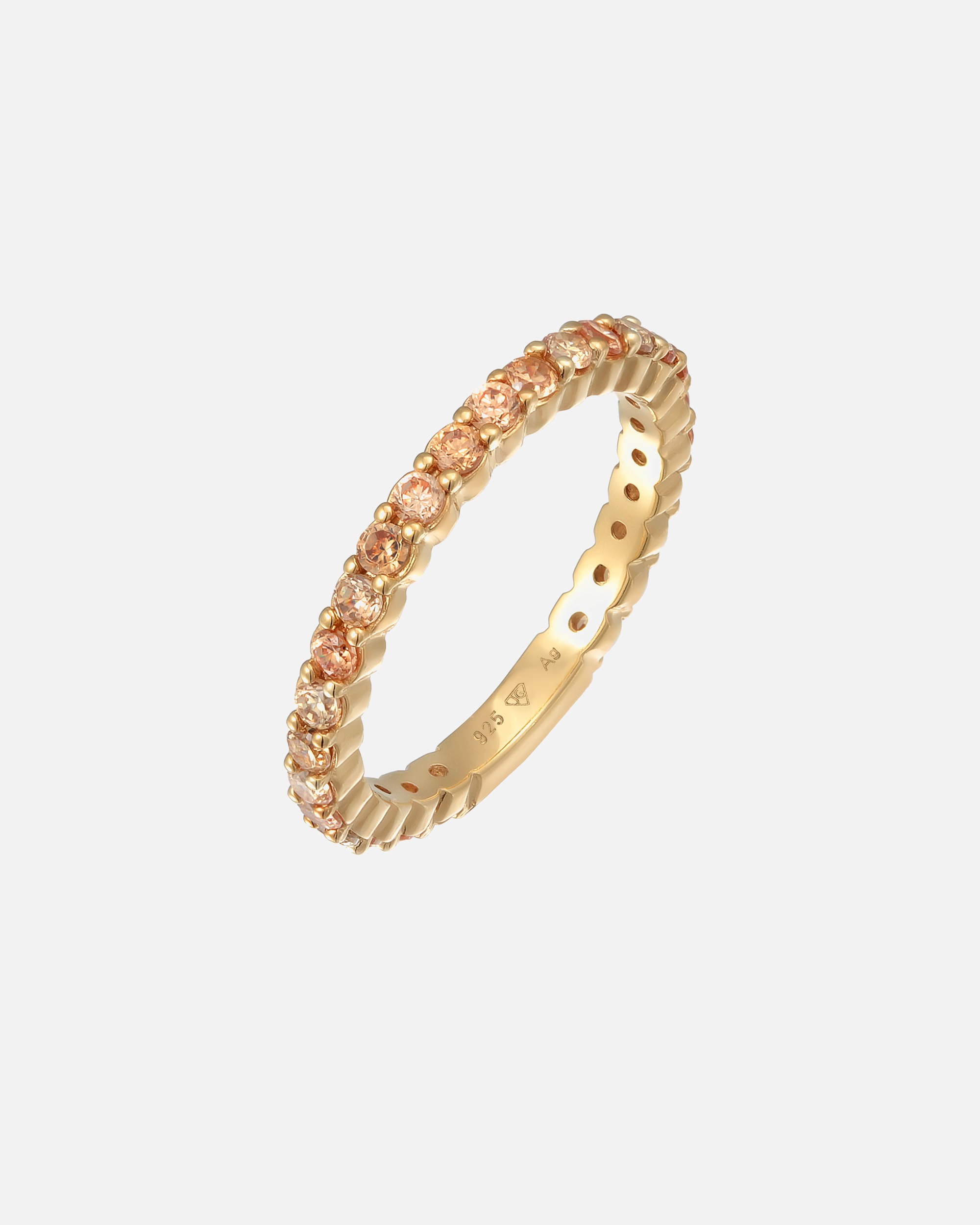 Bague pour Femme Elli Mémoire Eternity Zirconium Étincelant Argent 925 58