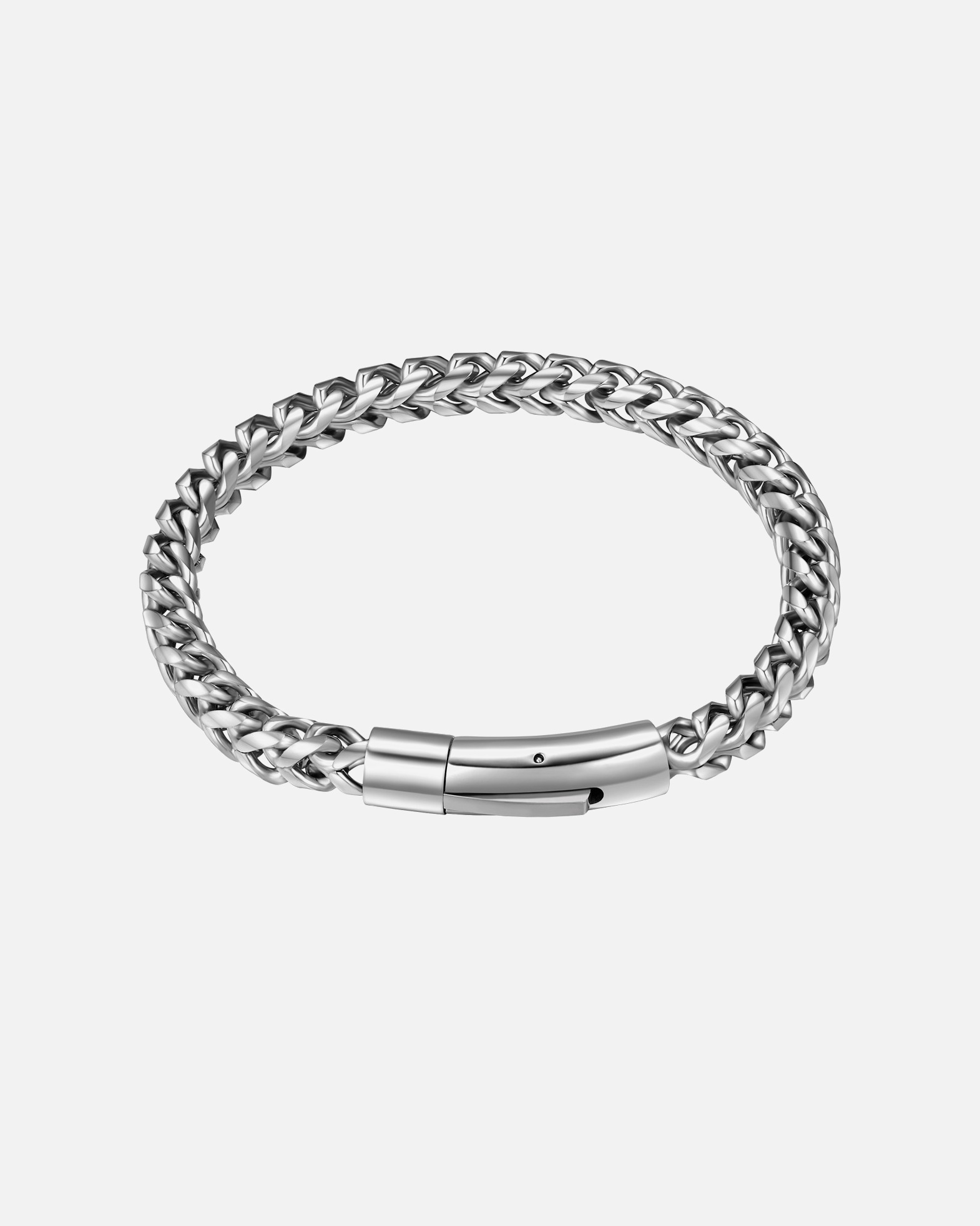 Bracelet pour Homme True Rebels Bracelet en Acier inoxydable en Argent 23 cm