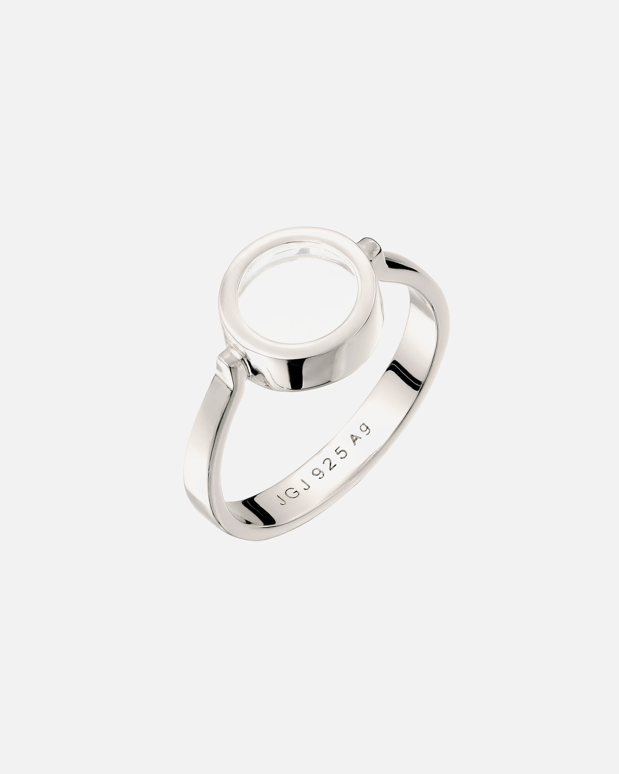 Bague pour Femme Elli Bague Cristal de Roche Transparent 925 Sterling Silver 52