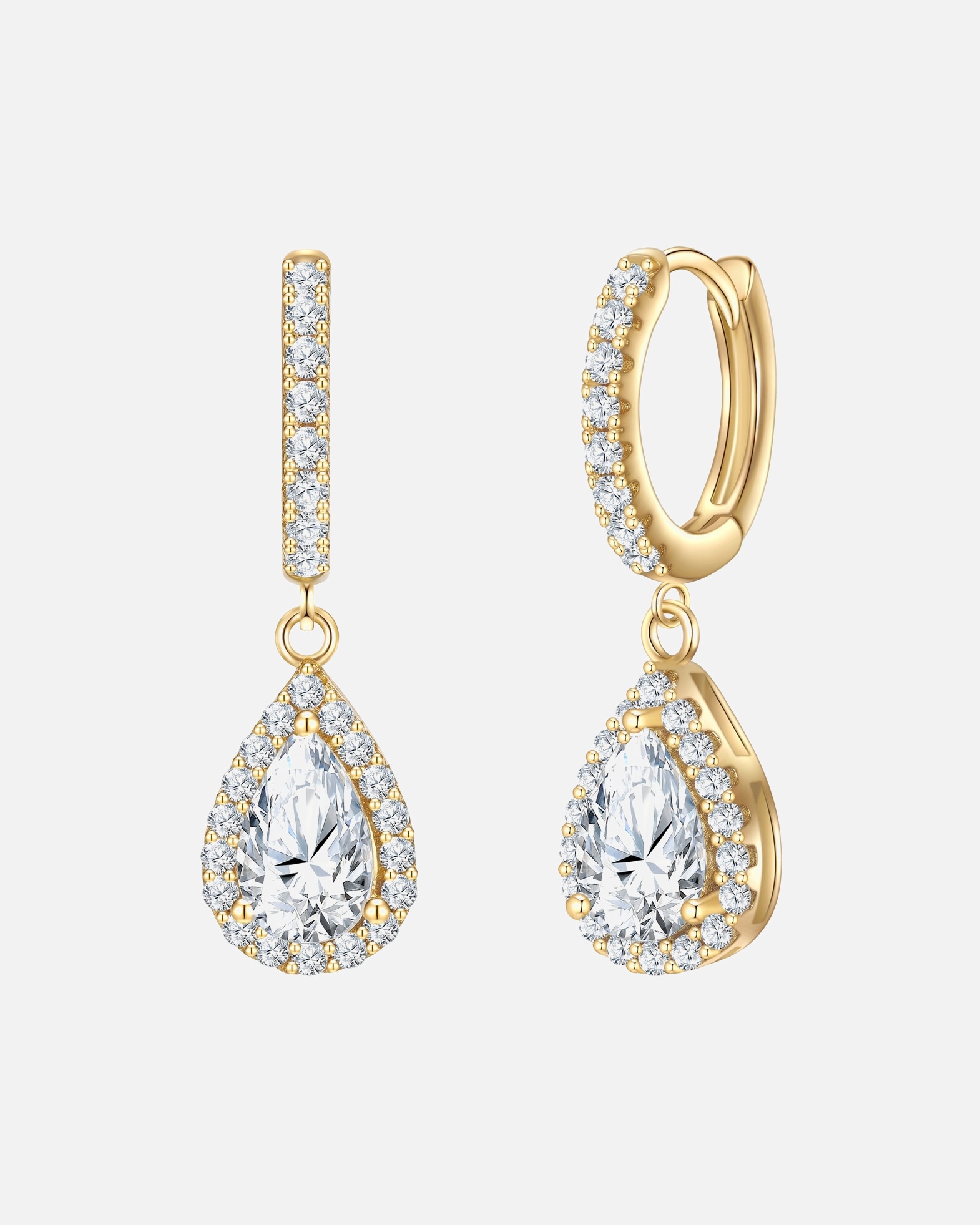 Créoles pour Femme Glanzstücke München Boucles d´oreilles en Argent sterling en Or jaune 26,5 mm