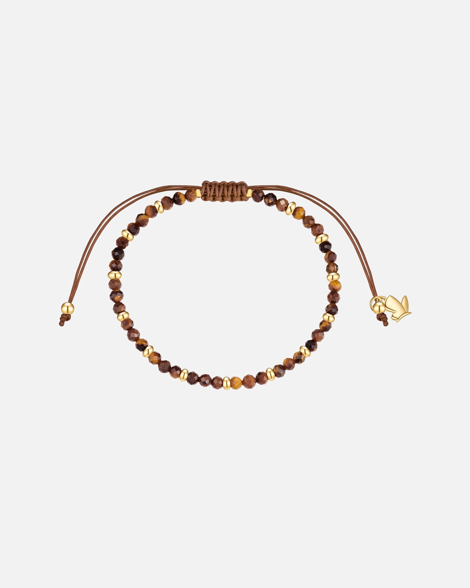 Bracelet pour Femme Glanzstücke München Bracelet en acier inoxydable en doré avec œil de tigre Réglable 15,0 - 22,0 cm