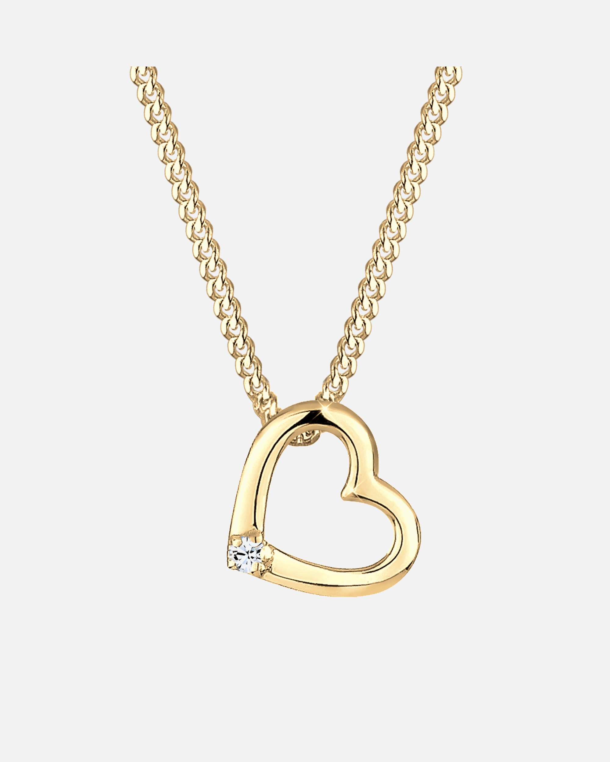 Collier pour Femme Elli Cœur classique Cristal Argent 925 50