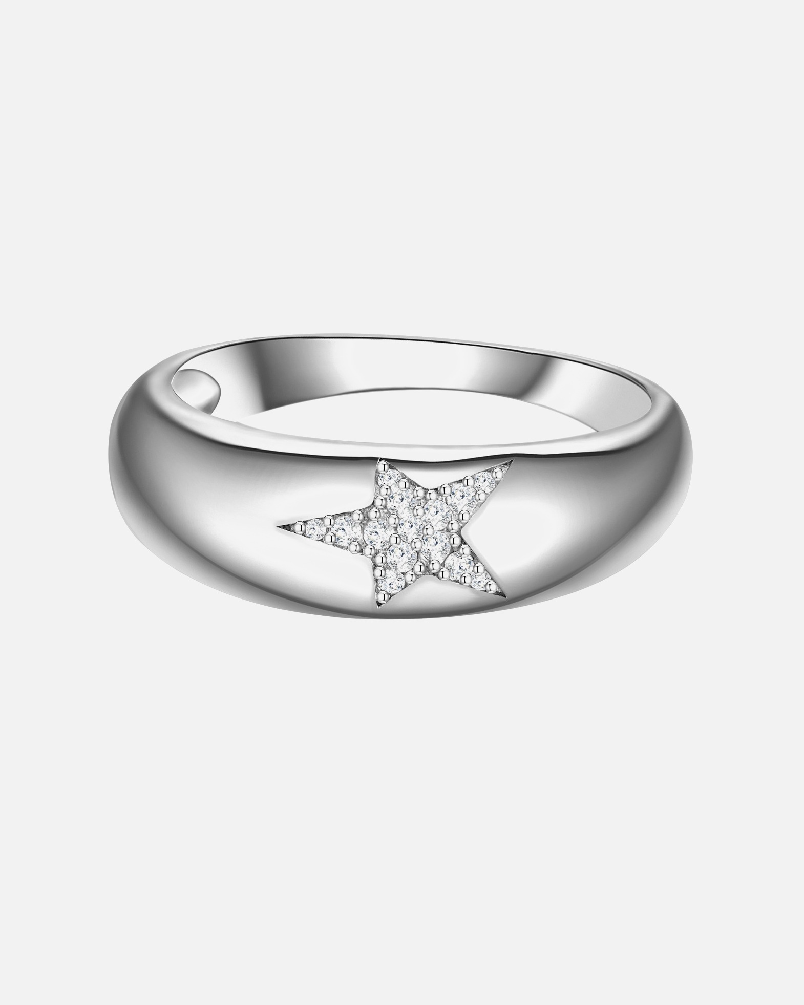 Bague pour Femme Glanzstücke München Bague en argent Étoilé Argent sterling Oxyde de zirconium (CZ) en Argent 58