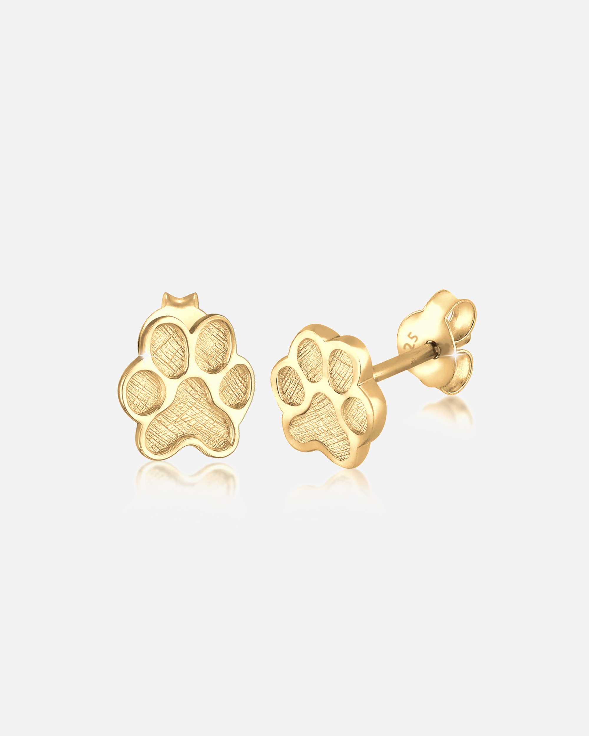 Boucles d'oreilles pour Femme Elli Femmes Patte Empreinte Chien Chat en Argent Sterling 925 goldfarben