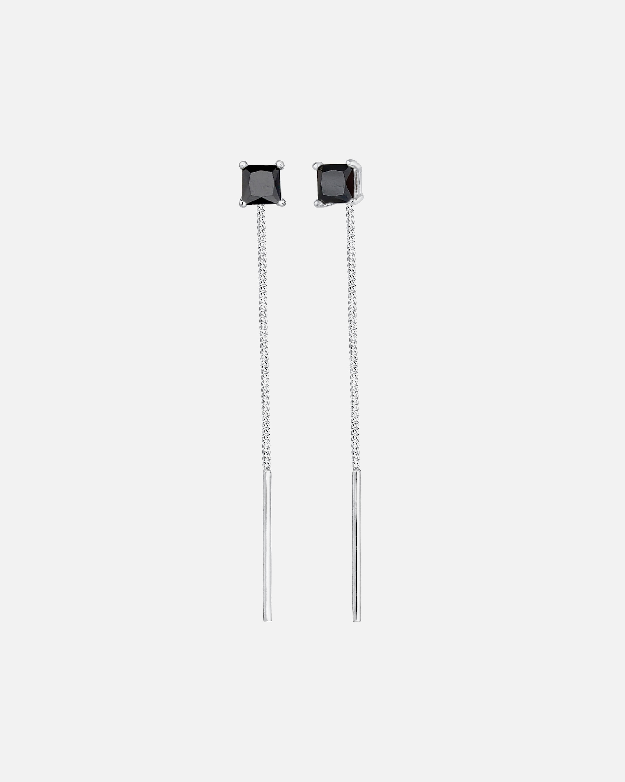 Boucles d'oreilles pour Femme Elli Géo Boule Minimaliste Traversante Zirconia 925 Argent Noir