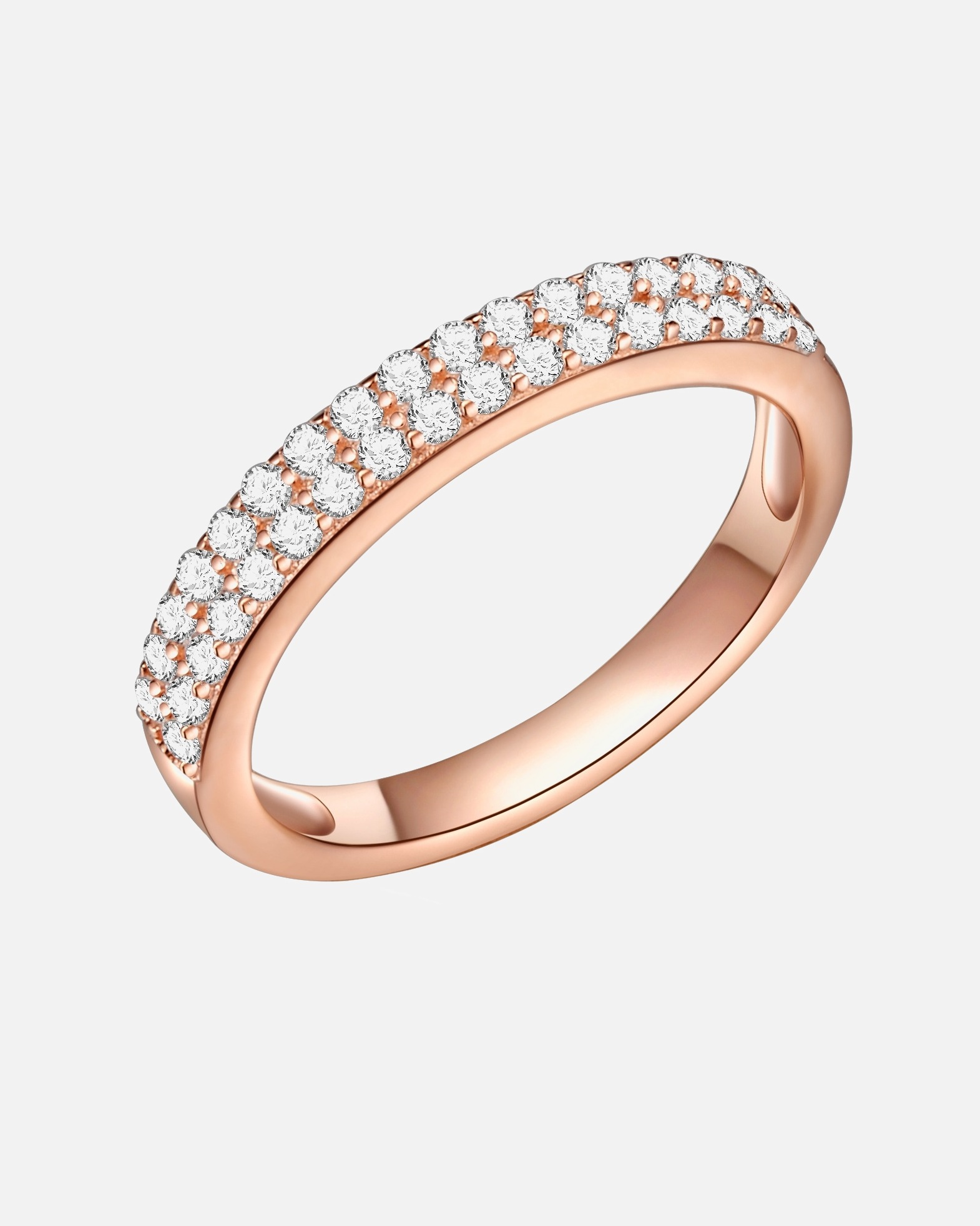 Bague pour Femme Rafaela Donata Bague en argent Argent sterling Oxyde de zirconium (CZ) en Or rose 54