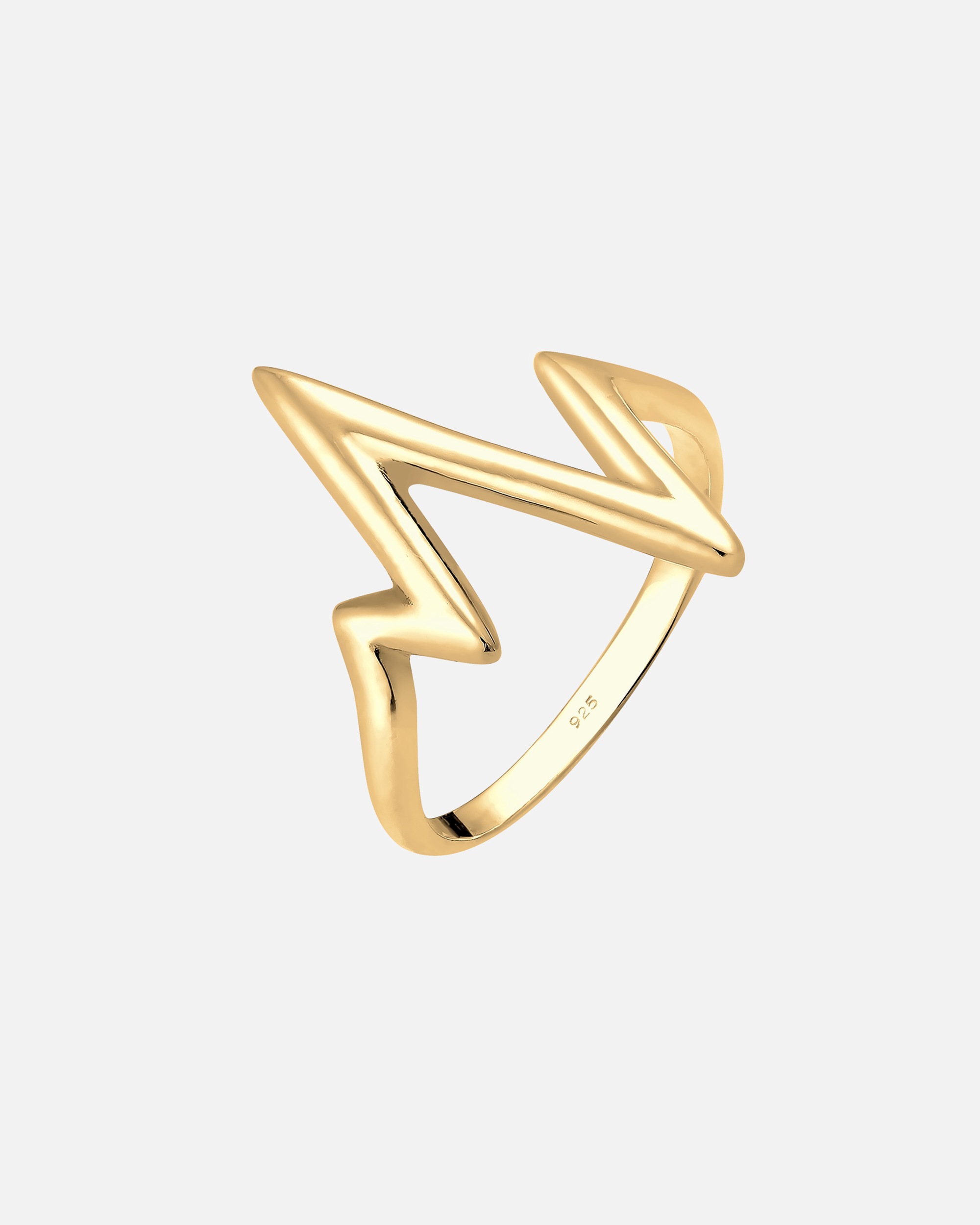 Bague pour Femme Elli Femmes Cœur battant look géo en argent sterling 925 52