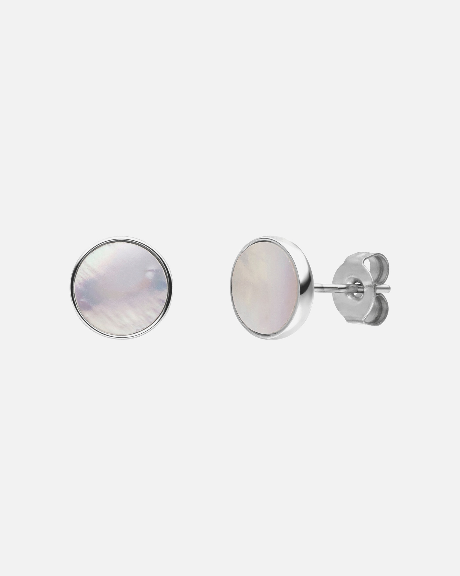 Boucles d'oreilles pour Femme Purelei White Gloss Boucles d'oreilles 100% acier inoxydable Argent