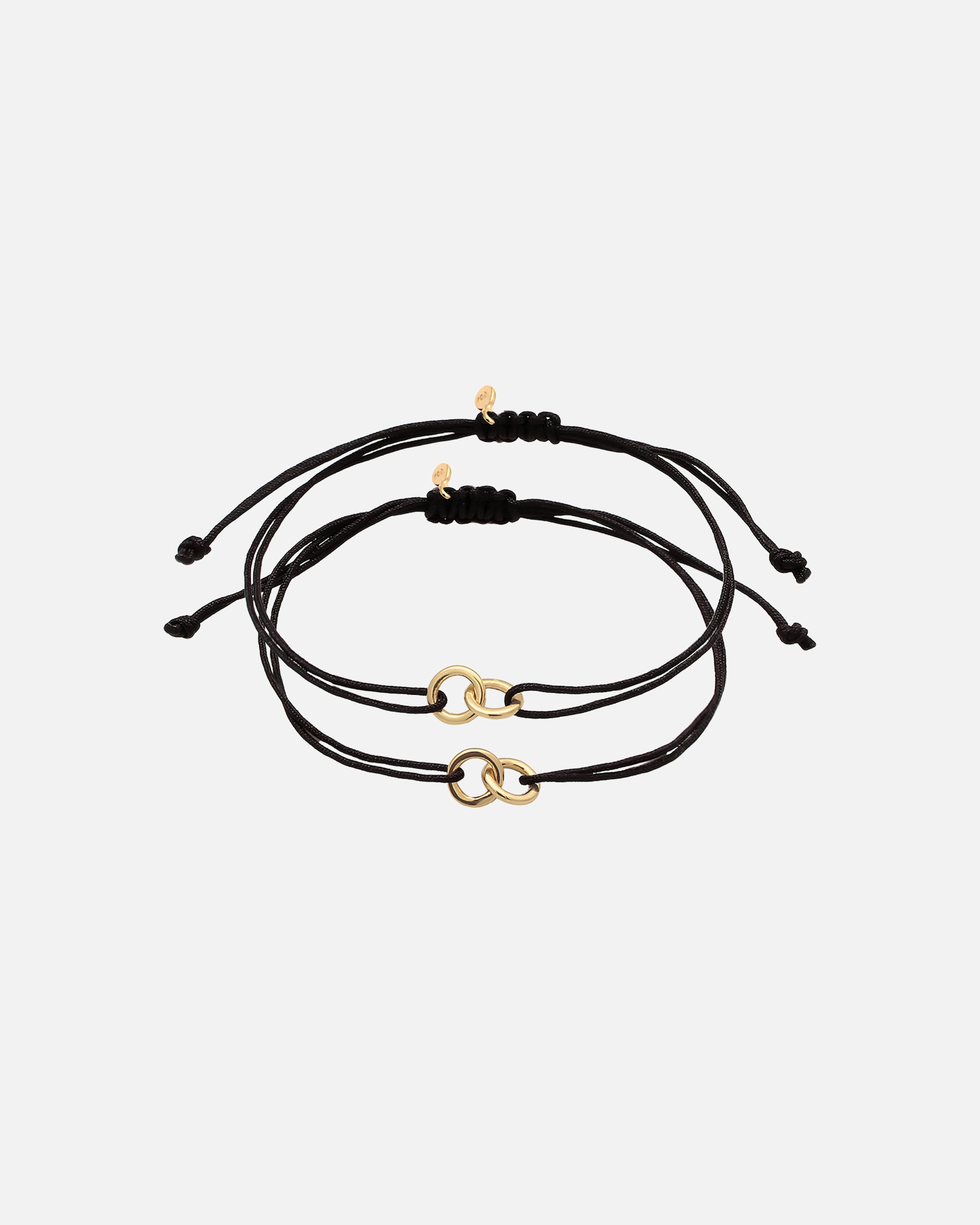 Bracelet pour Femme Elli Set Bracelet Cercle 925 Sterling Silver Gold-plated Noir